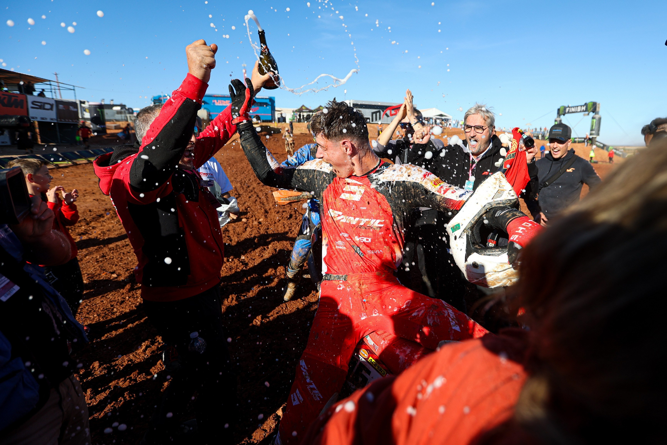 Zanocz title celebrations MXGP 2024 Motocross World Championship