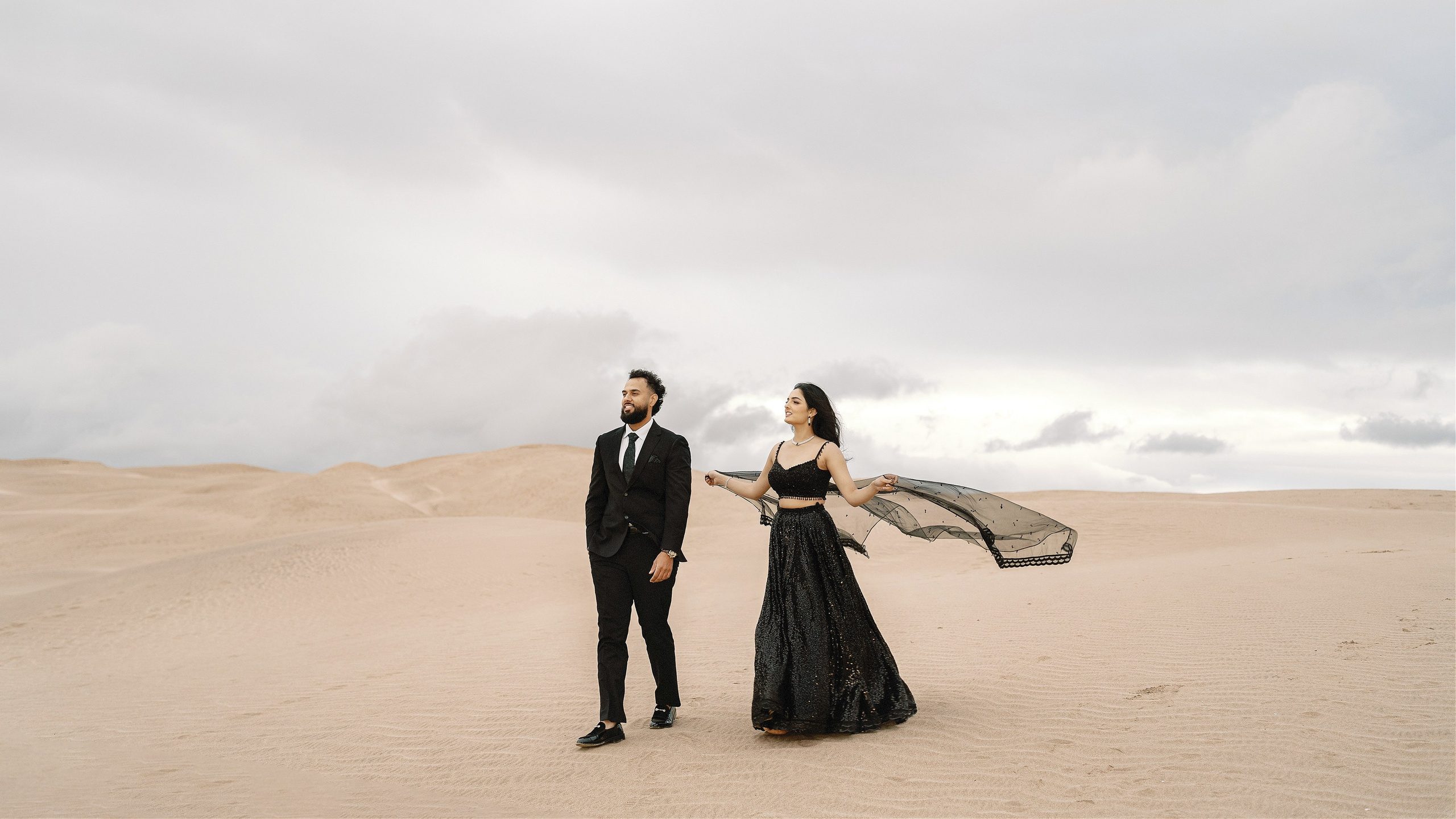Elopement at Pismo Beach Sand Dunes, California. Wedding Photography & Videography Team in California, Los Angeles, San Francisco, San Diego and Travel