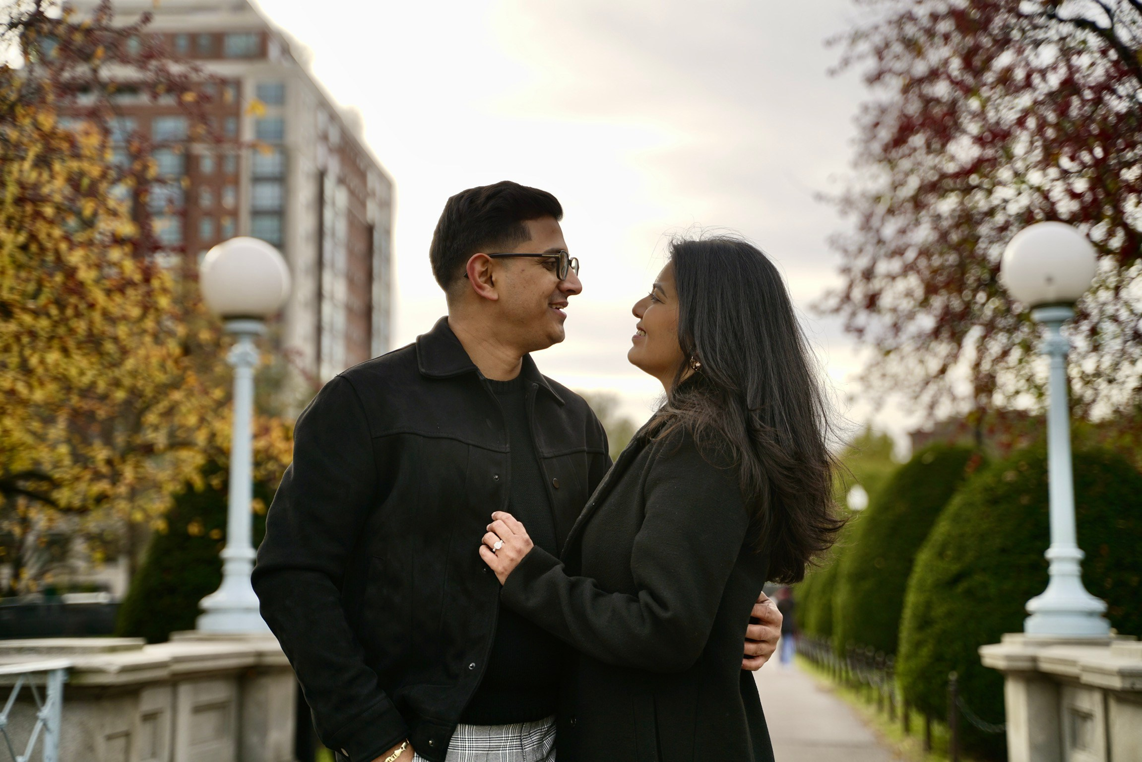 Dhruv and Aksheeta at Acorn street. Stefanovich Photography | Boston, MA