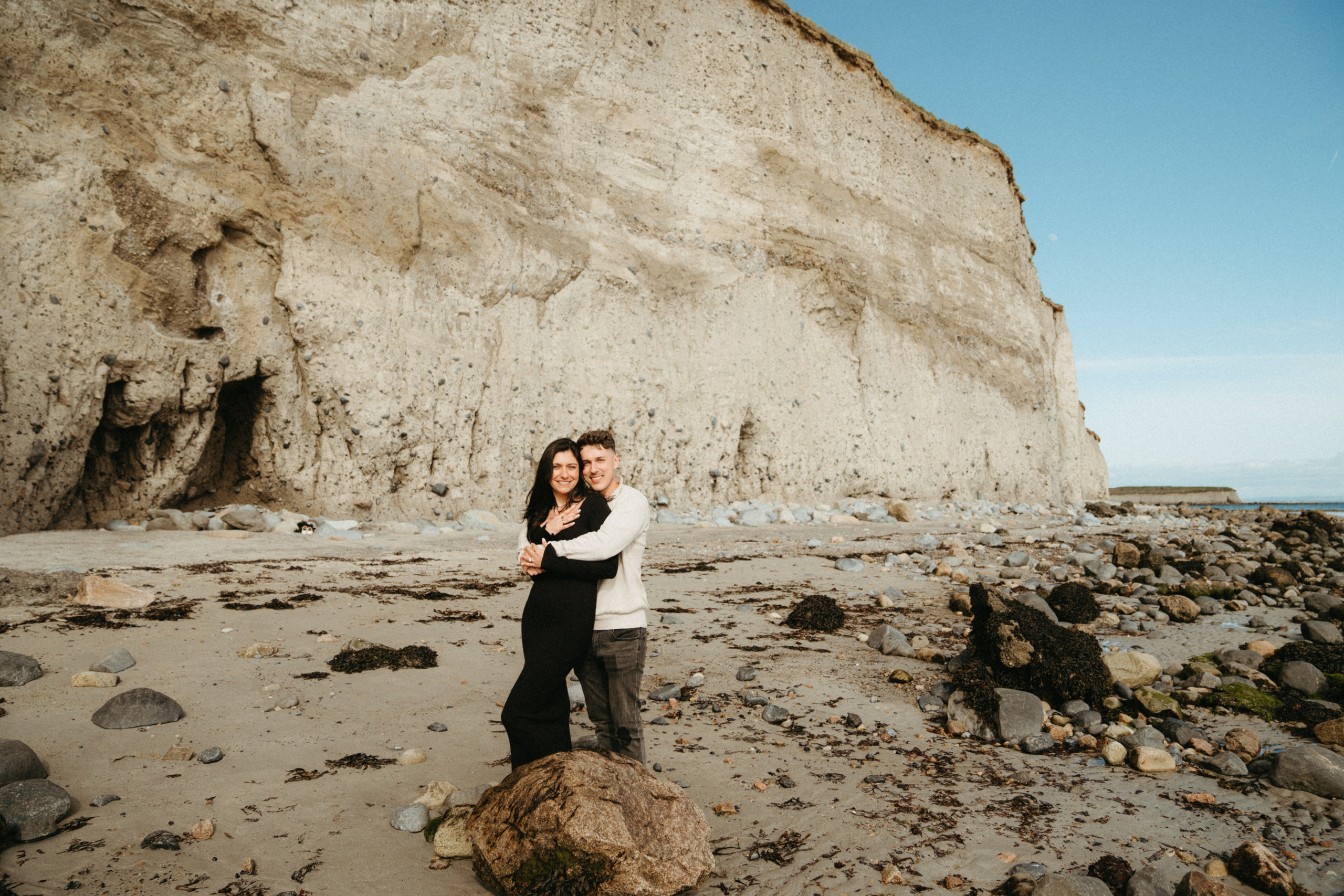 Proposal at Silverstrand Beach, co Galway. Wedding and family photographer Ireland