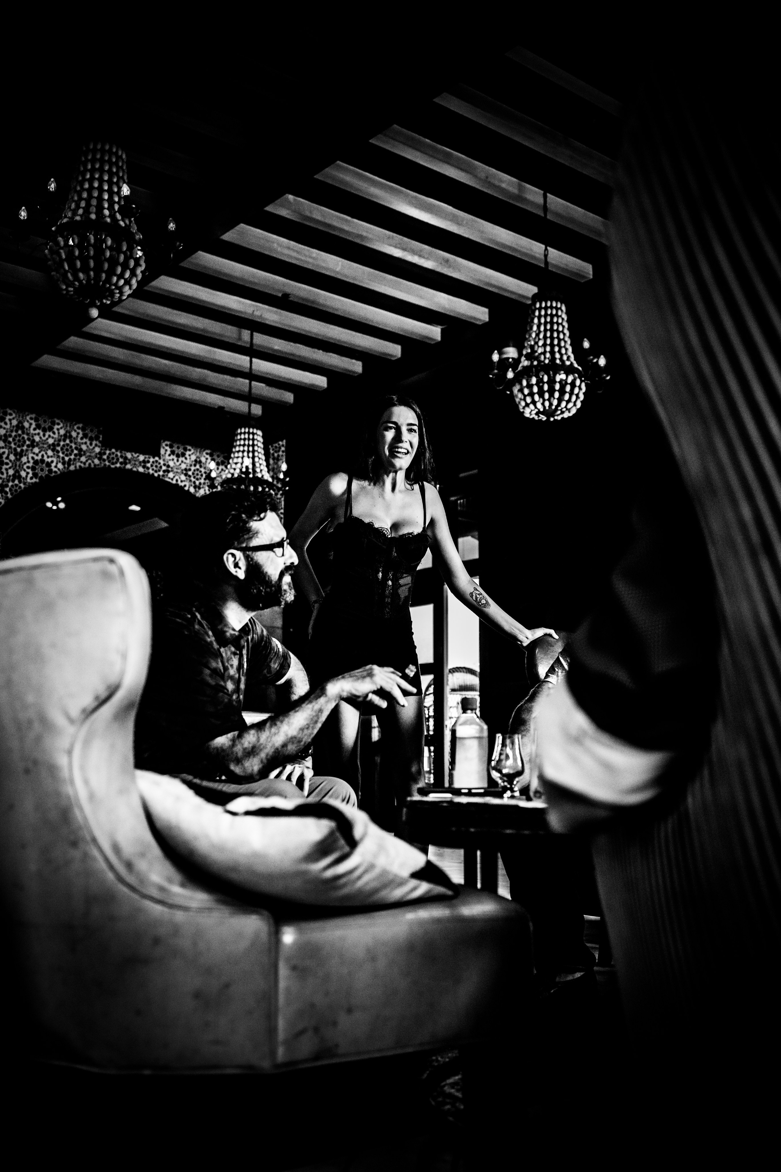 Burn Black and White Series. Out and About 239