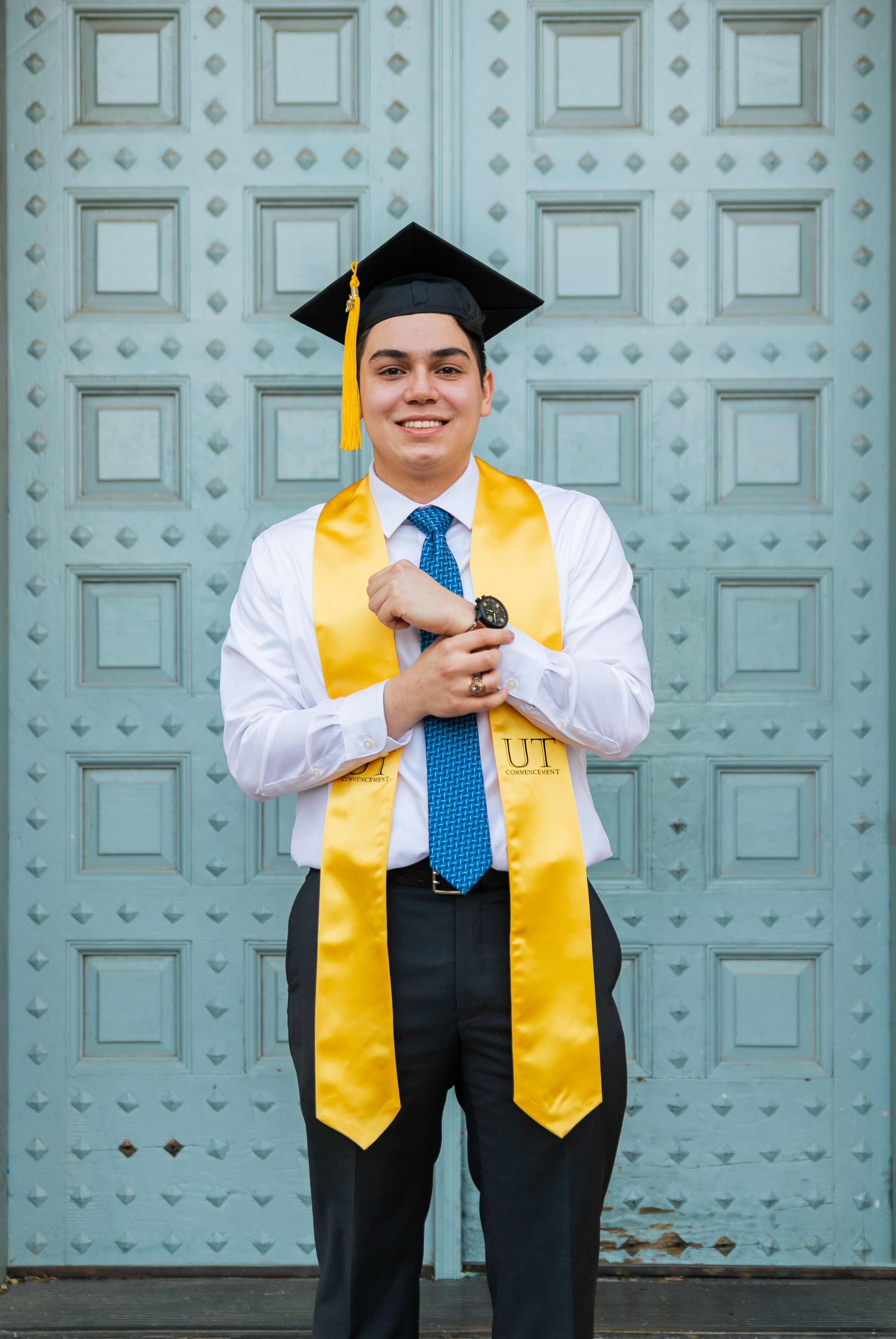 Christopher’s graduation photoshoot at the University of Texas Austin