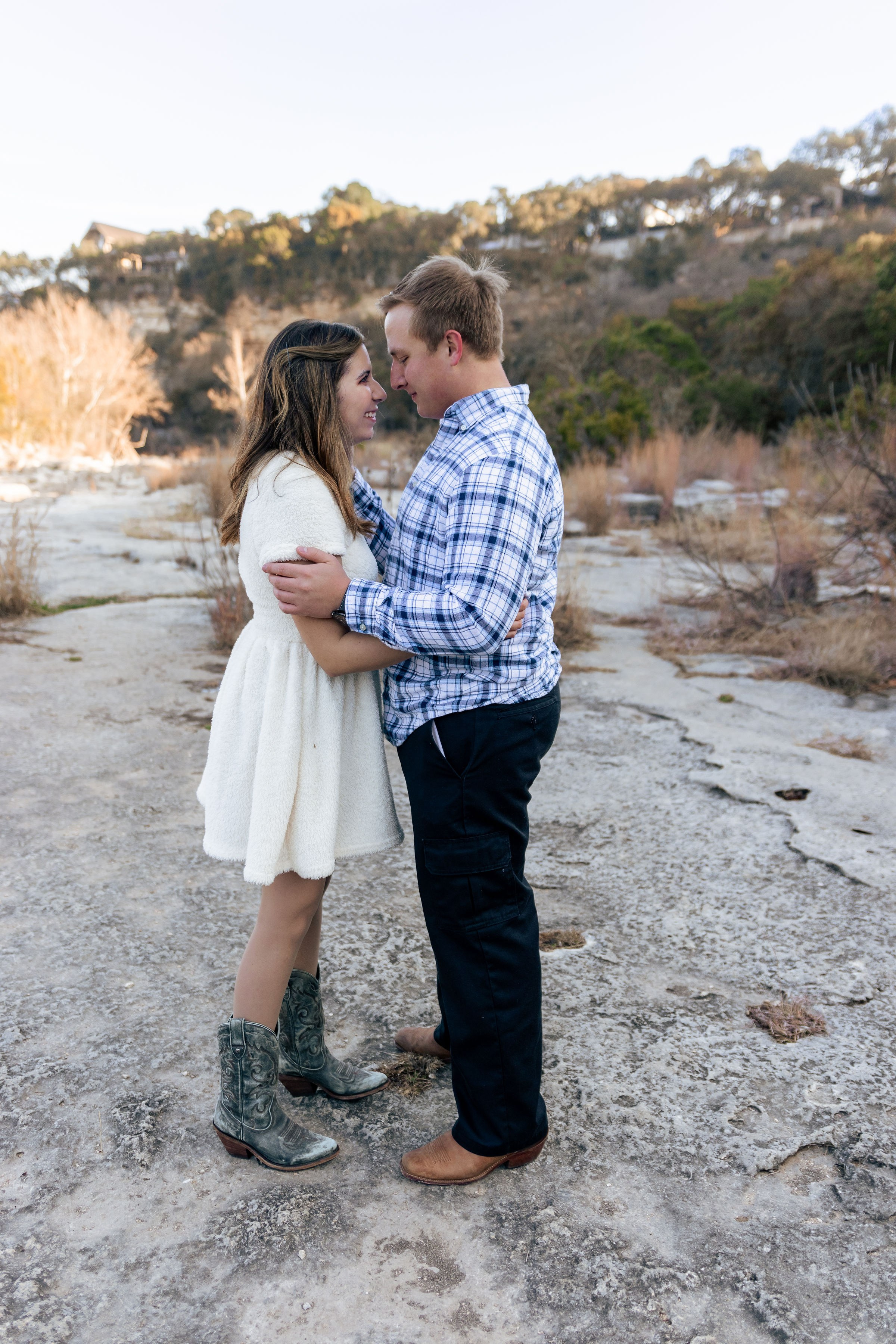Pamela and Tyler’s engagement photoshoot at the Greenbelt Flats in Austin