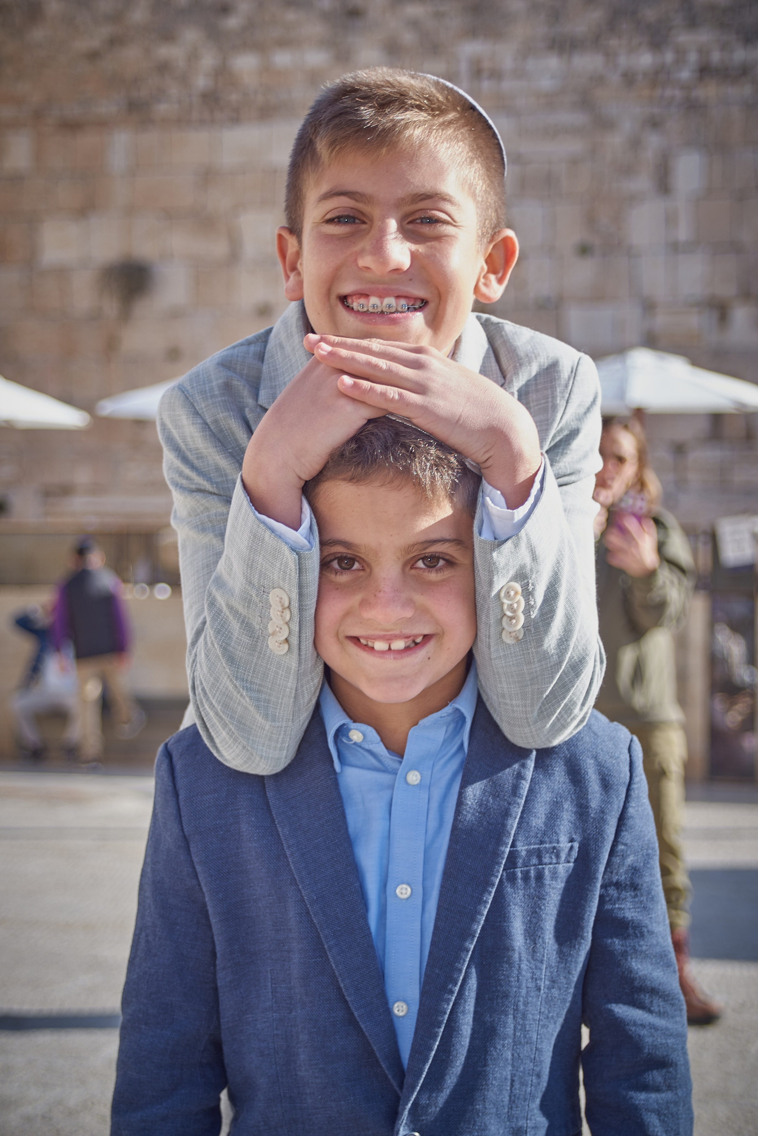 Bar Mitzvah portrait session near the Western Wall Jerusalem