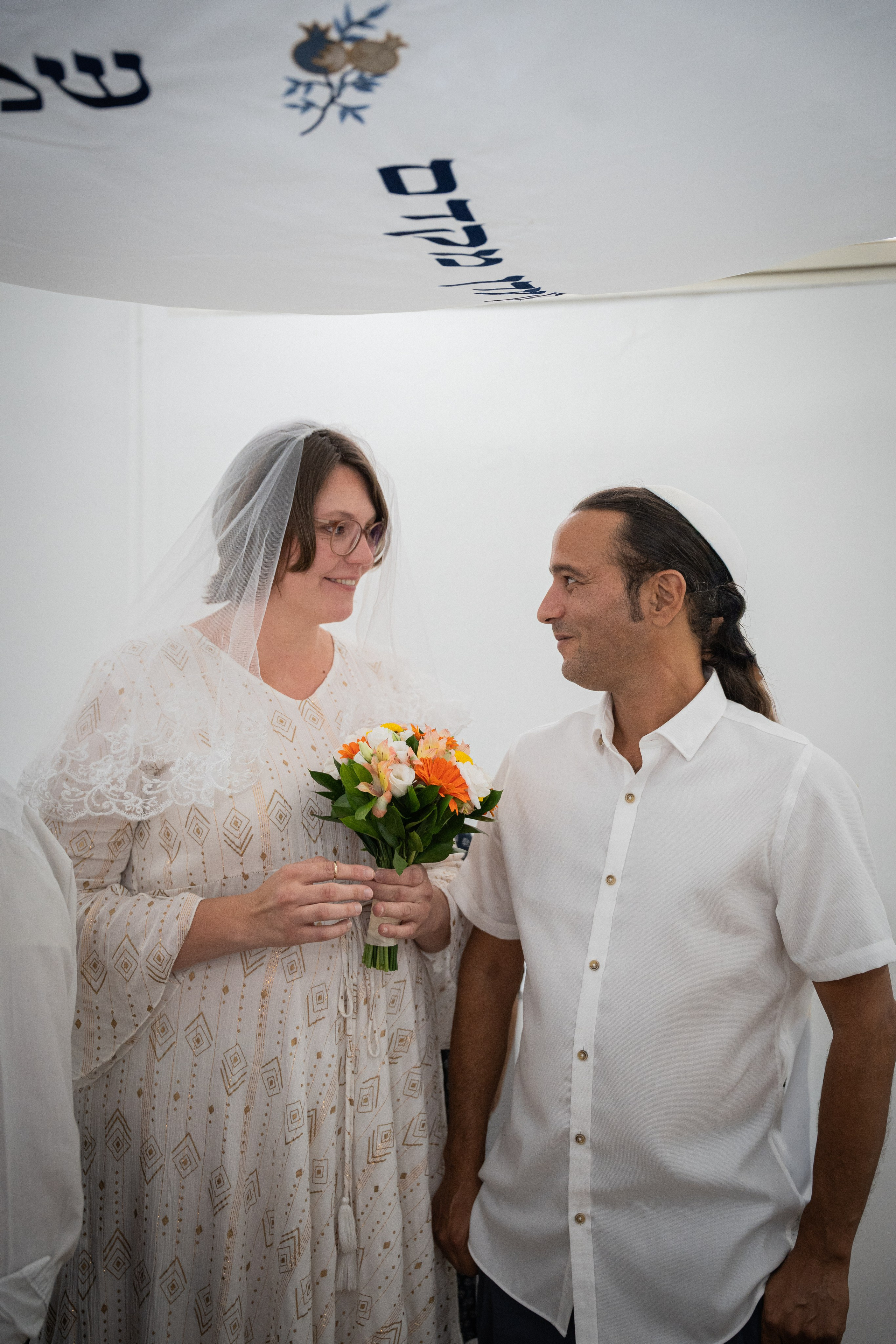 Chuppah of Yael & Raz, Hod Hasharon, July 2026. Divign By Tehilah — Meaningful Graphic Design & Photography