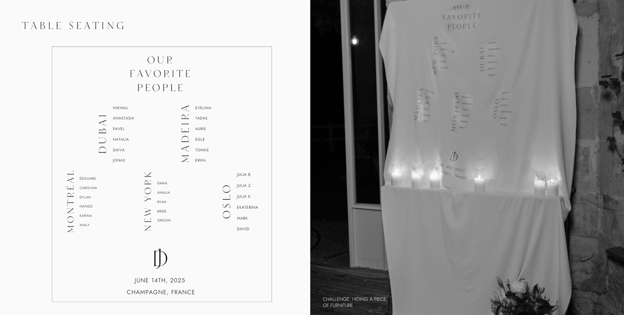 Jonas & Daria — Champagne. Nœrgie — (Event) design