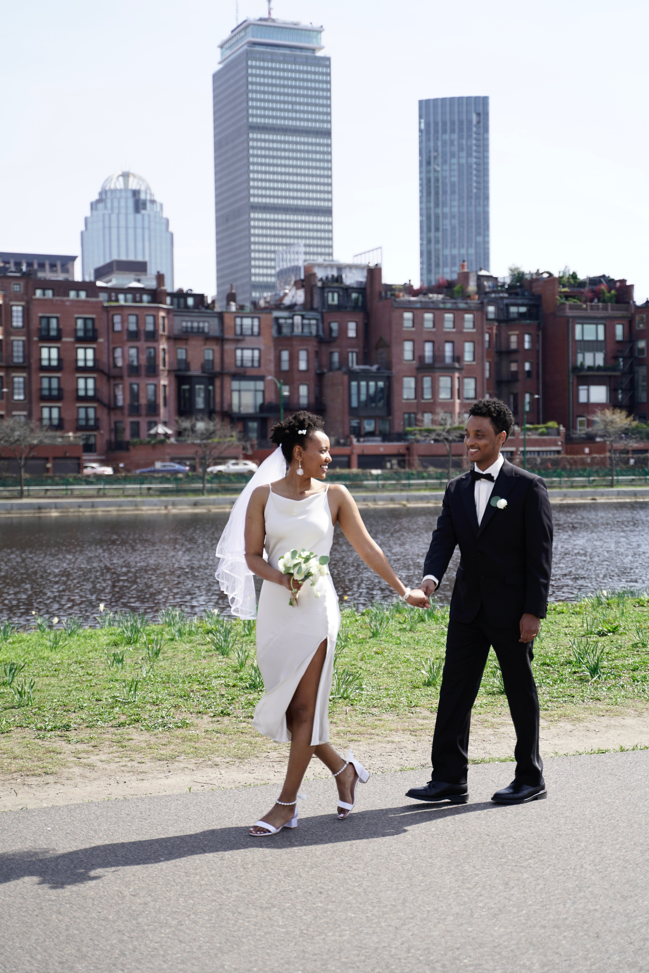 Sosina and Aaron at Charles river Esplanade. Stefanovich Photography | Boston, MA
