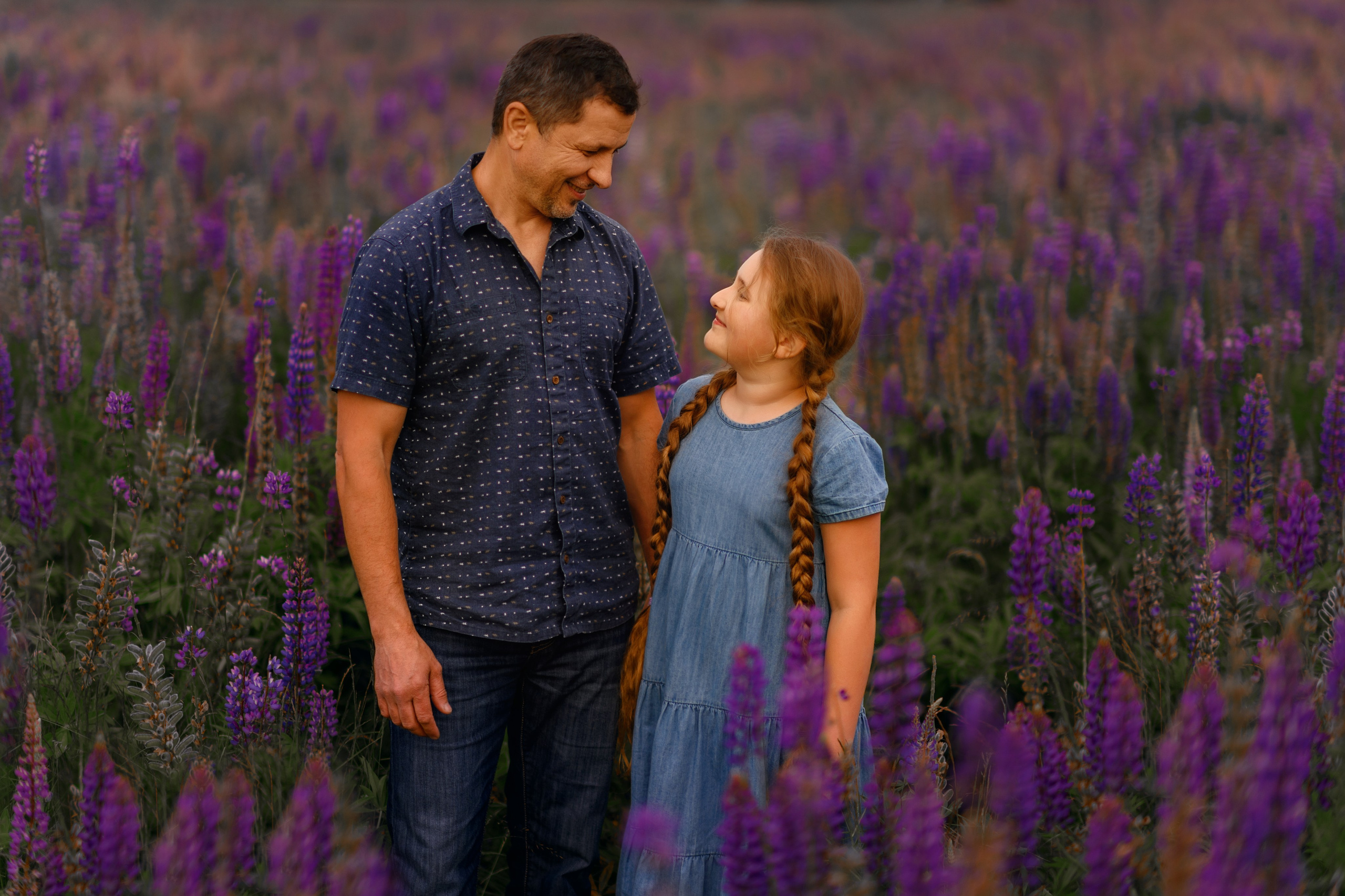 Field of lupines. Wedding & portrait photography in the Seattle Area. Helen Michelle photographer