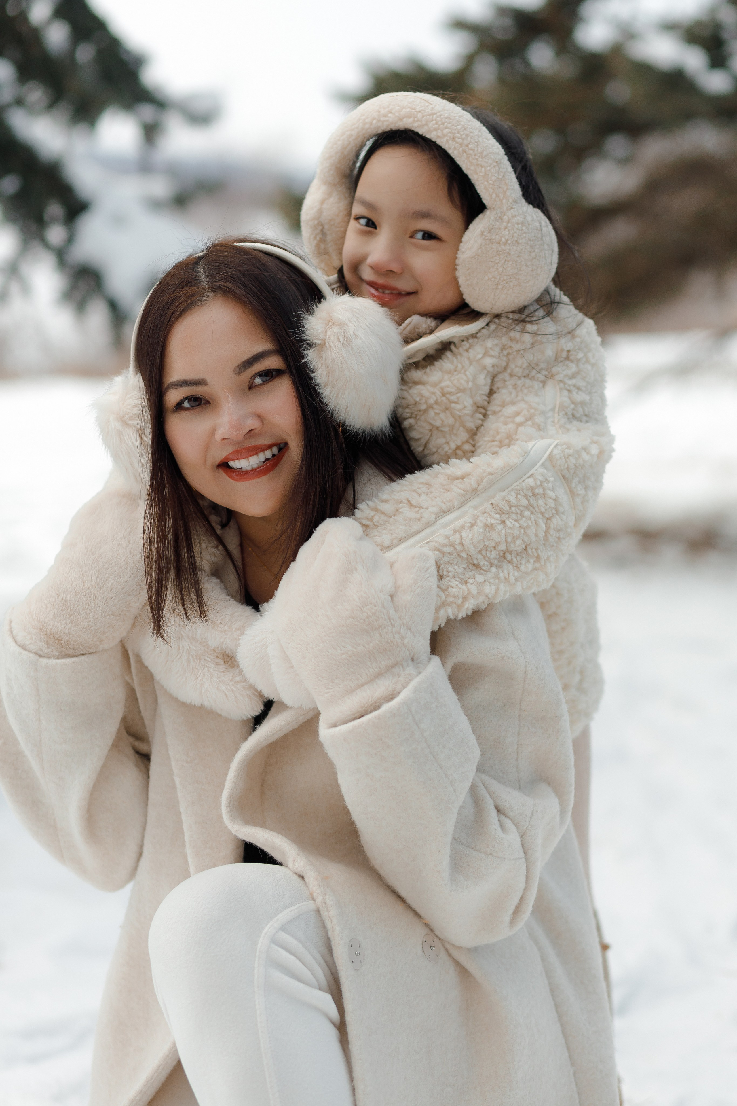 Family winter story. Home