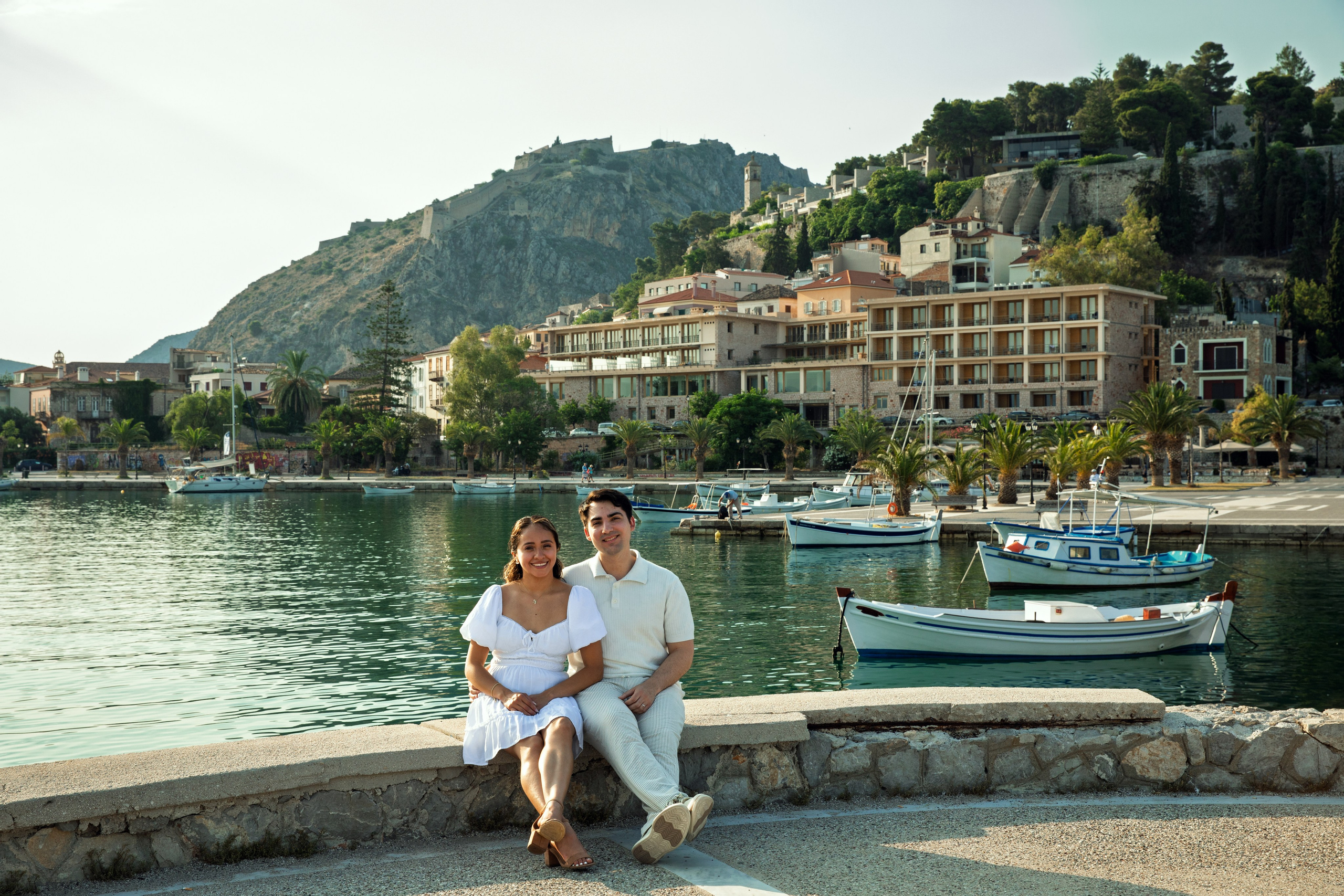 Ariana & Richard (USA). Photographer Anya Khasapi. Nafplio, Greece