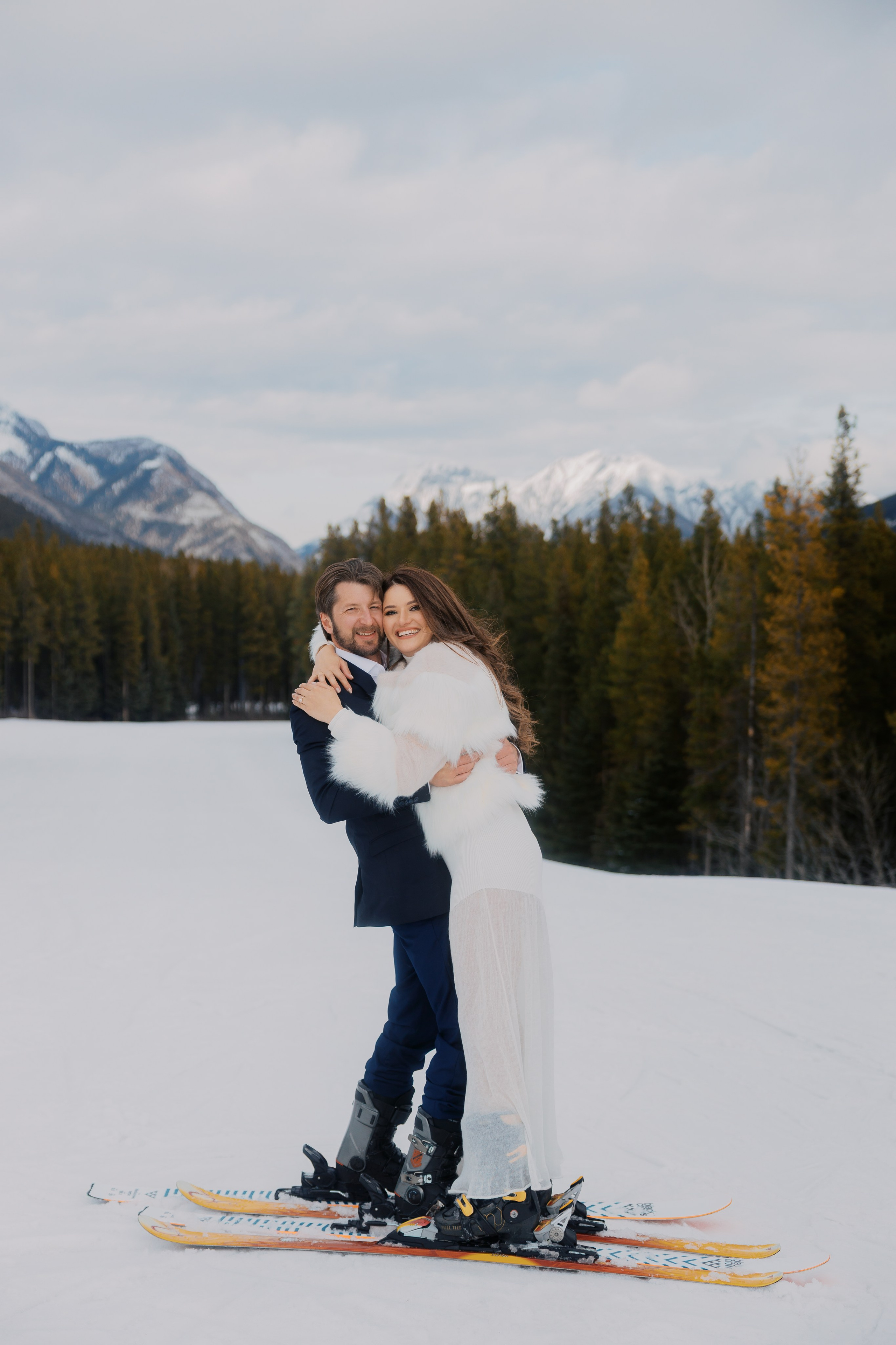Ski engagement session. Home