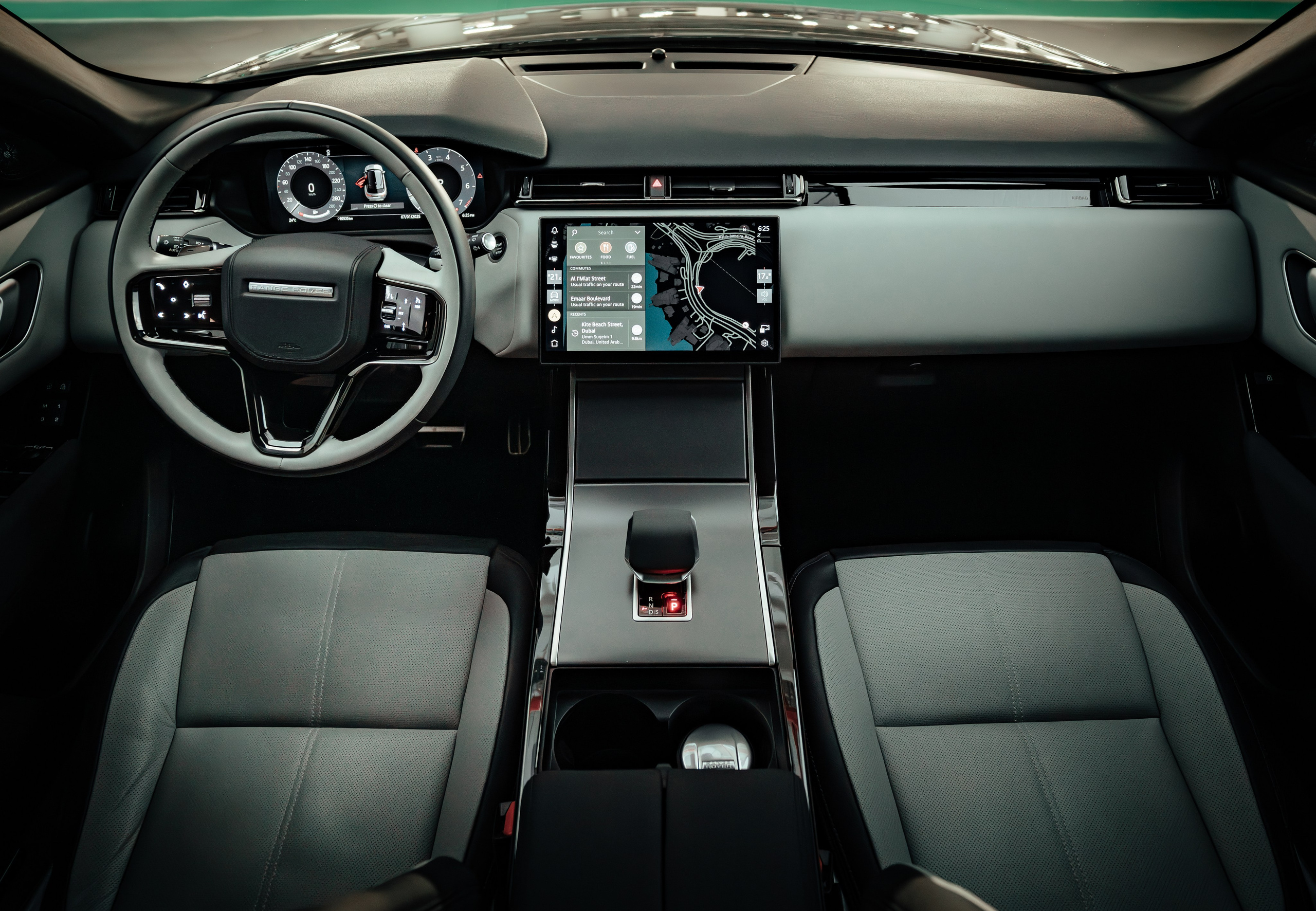 the interior of the driver's and front passenger range rover