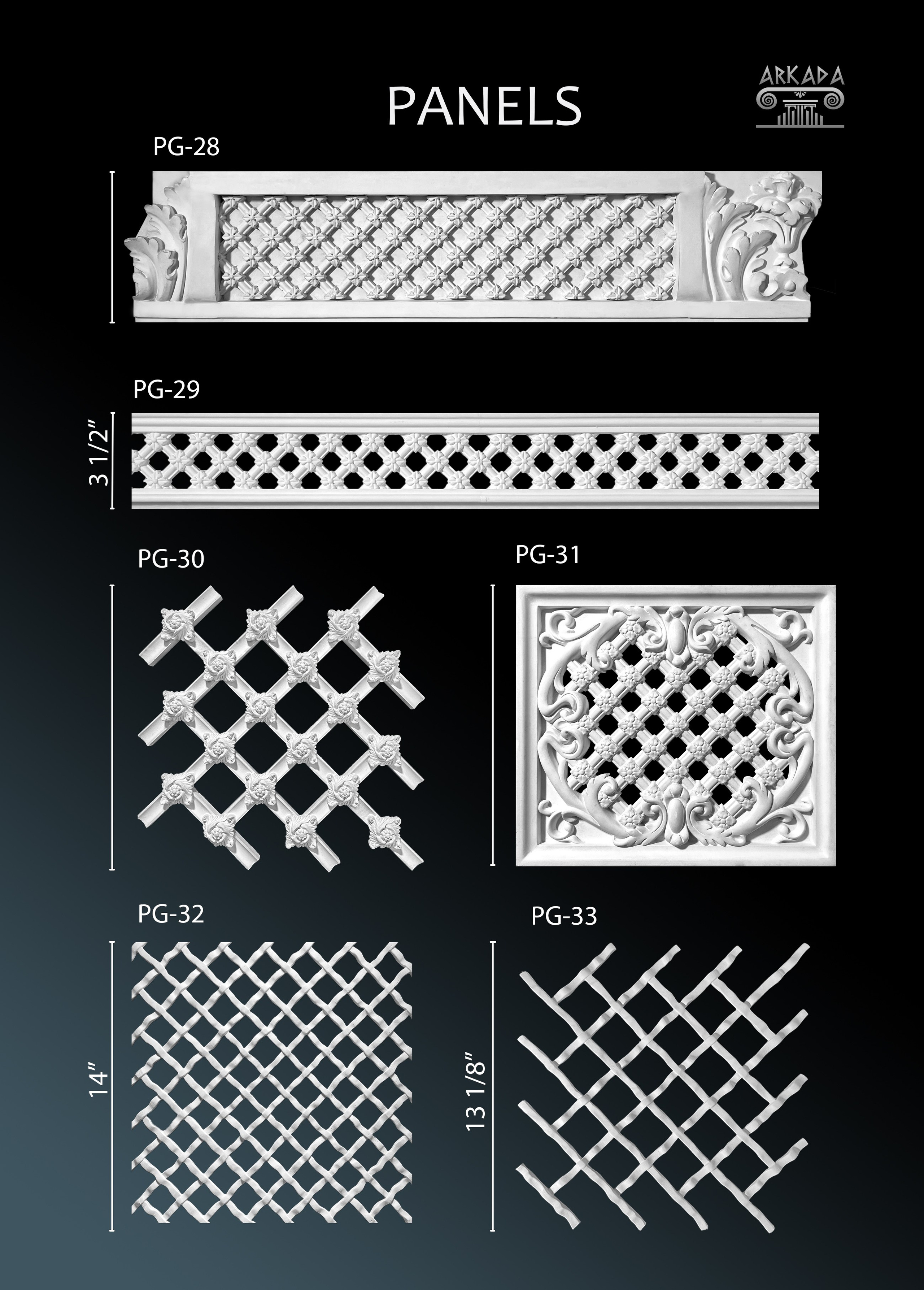 Grille. Plaster molding