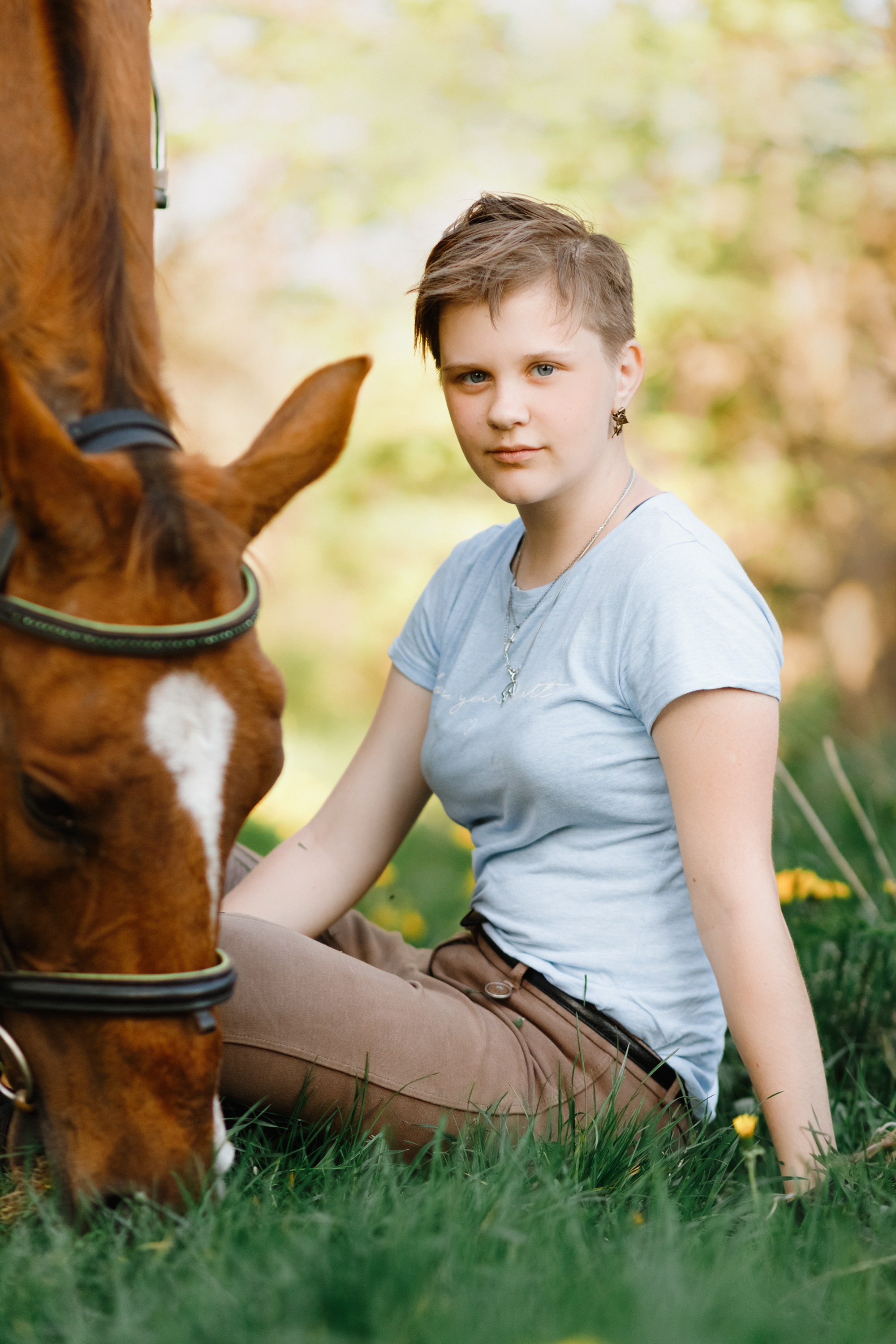 Girls & horses, summer. Kaja | fotograf psów we Wrocławiu