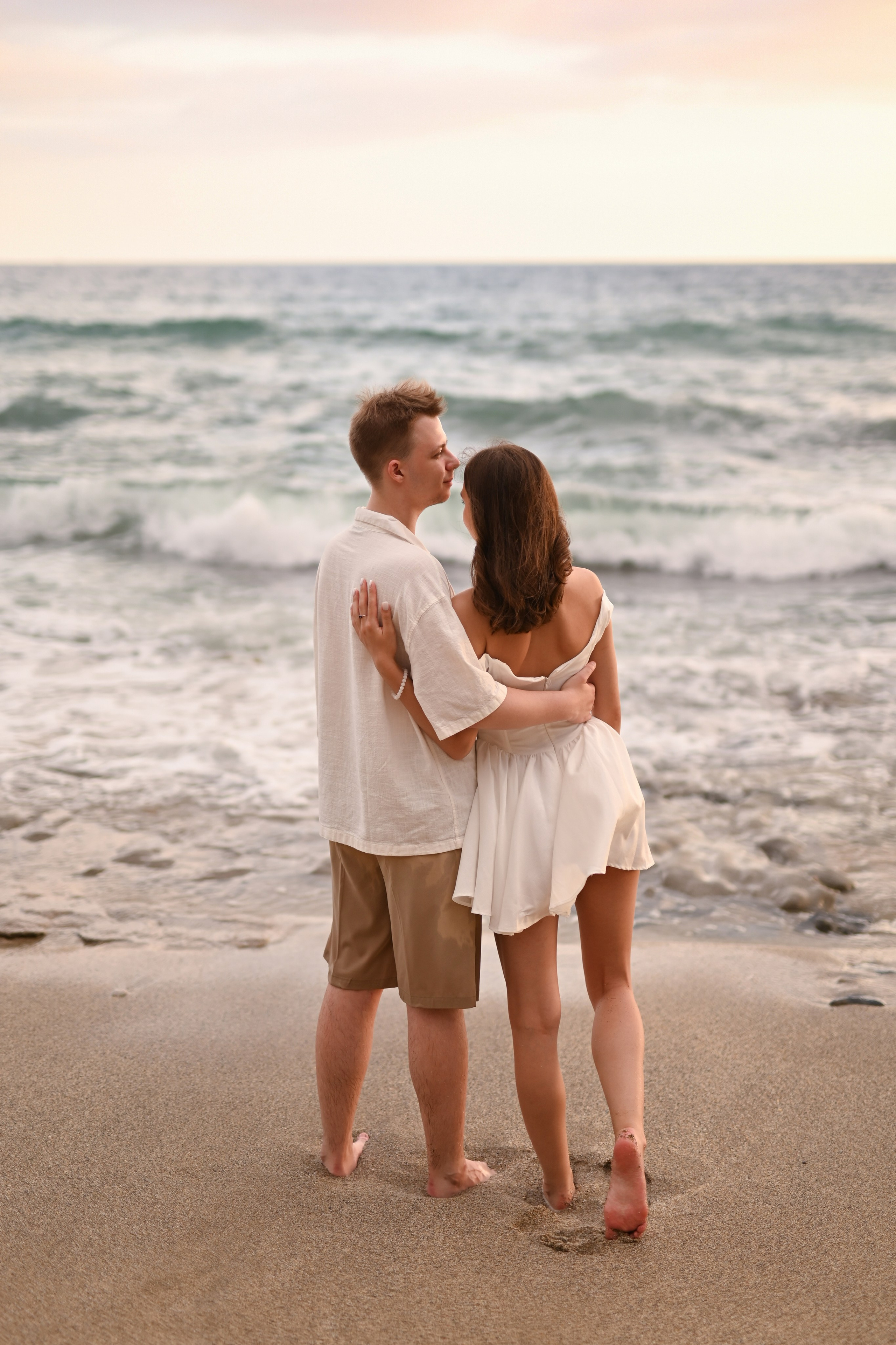 Love story на пляже Клеопатра. Фотограф в Алании (Аланье), Сиде, Манавгате. Турция