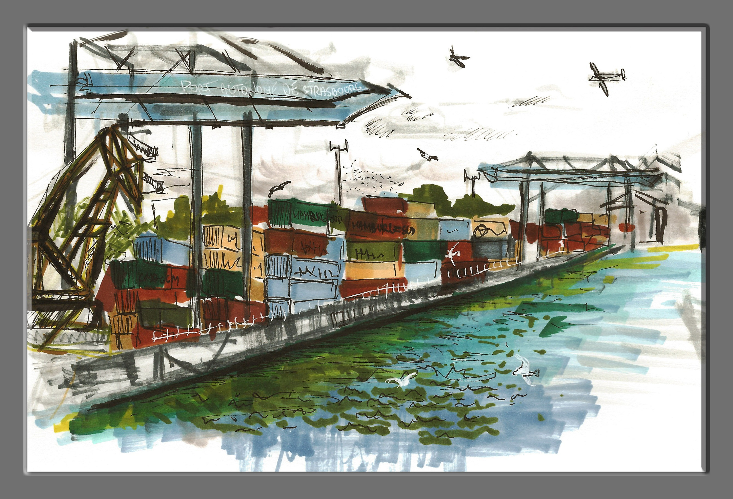 Urban views. Angelina Sorokopud. Artist in Strasbourg