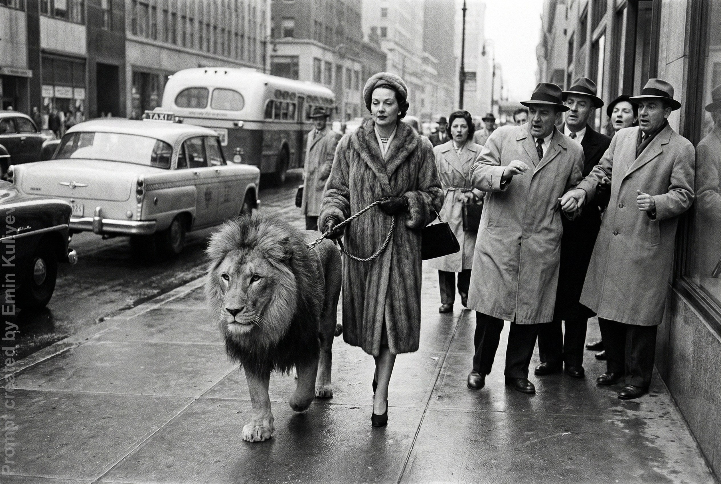 AI 1950s photo style test, vintage film look, realistic AI photography, retro image generation, learn my prompts in online class. Emin Kuliyev — Award-Winning Wedding Photojournalist NYC & USA | Best Wedding Photographer Known for Candid, Timeless Moments