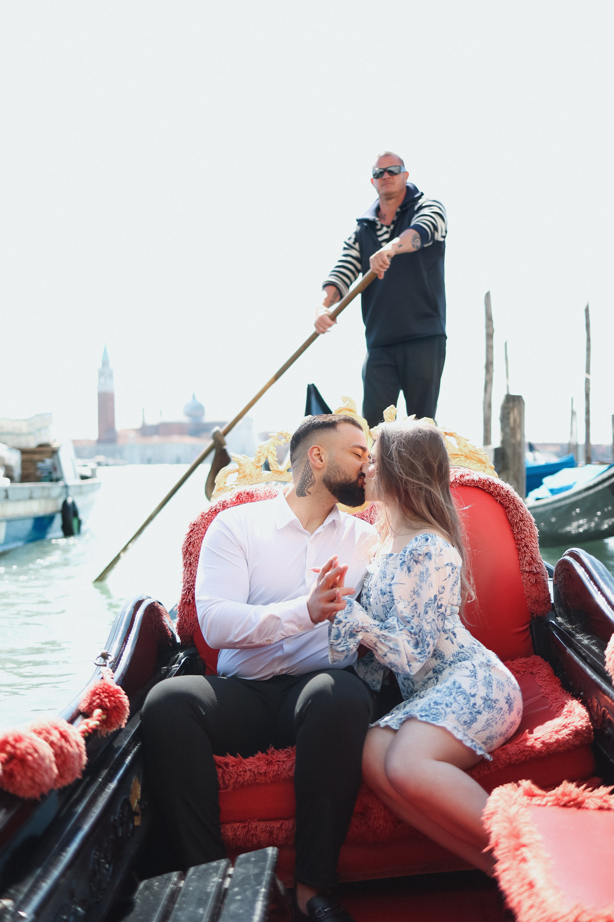 Romantic gondola ride in Venice