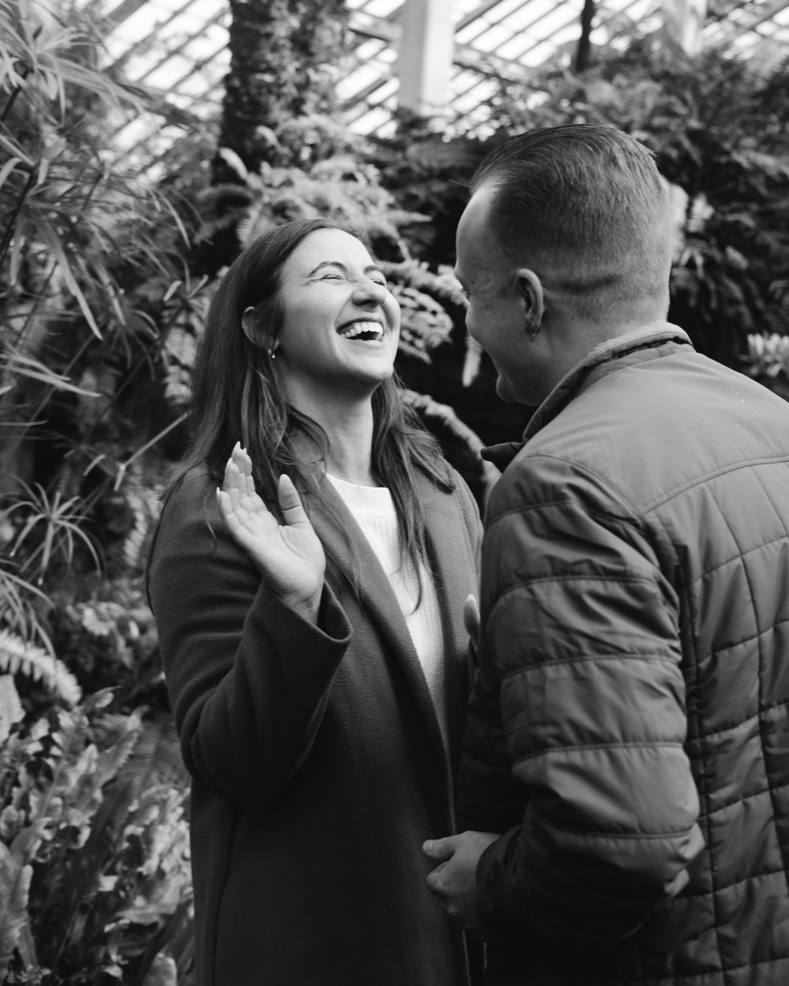 Garfield Conservatory Proposal — Chicago Engagement Photographer