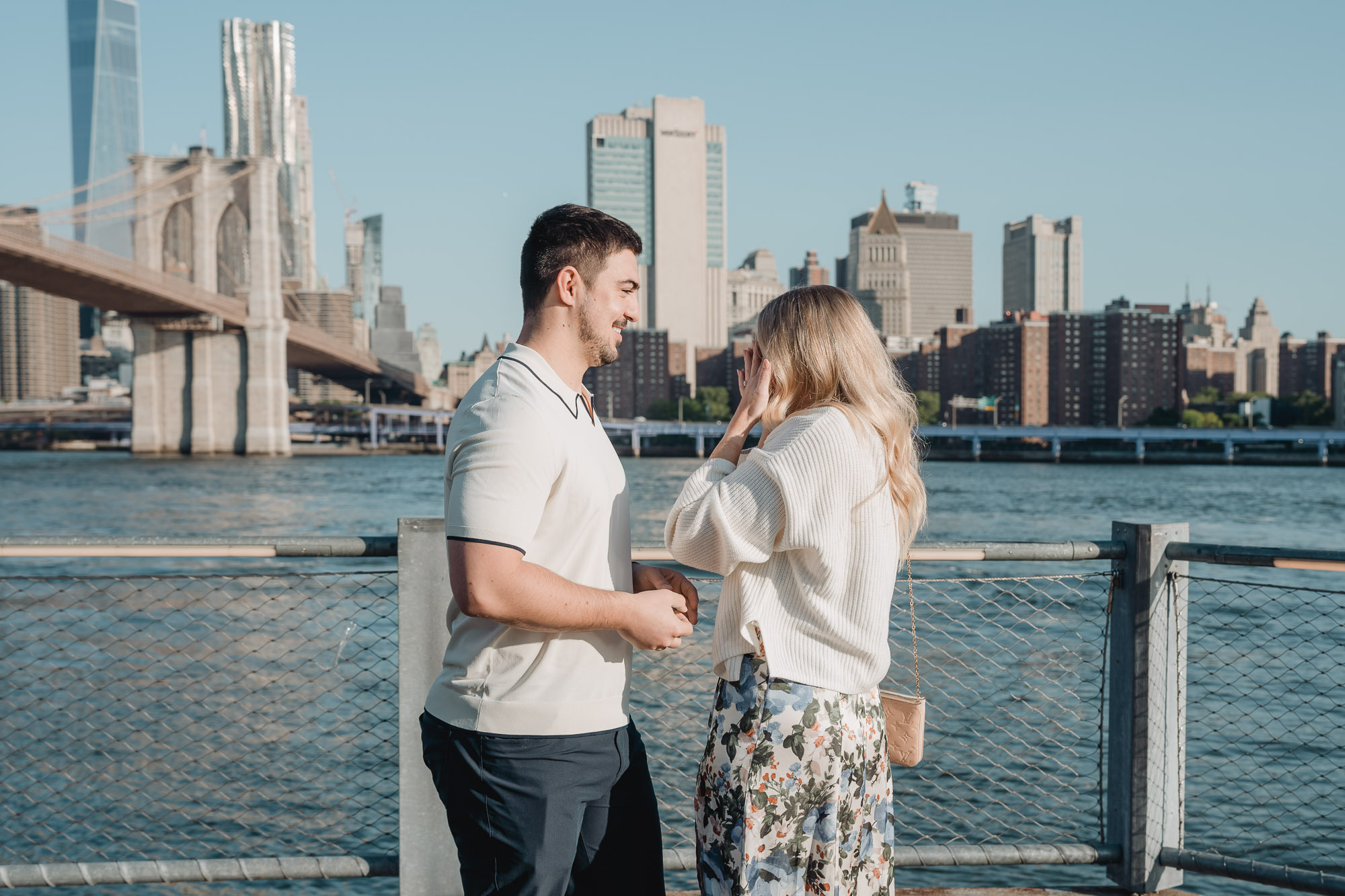 Secret proposal shoot in DUMBO and post-proposal around Grand Central. Photographer in New York Faery By Mary