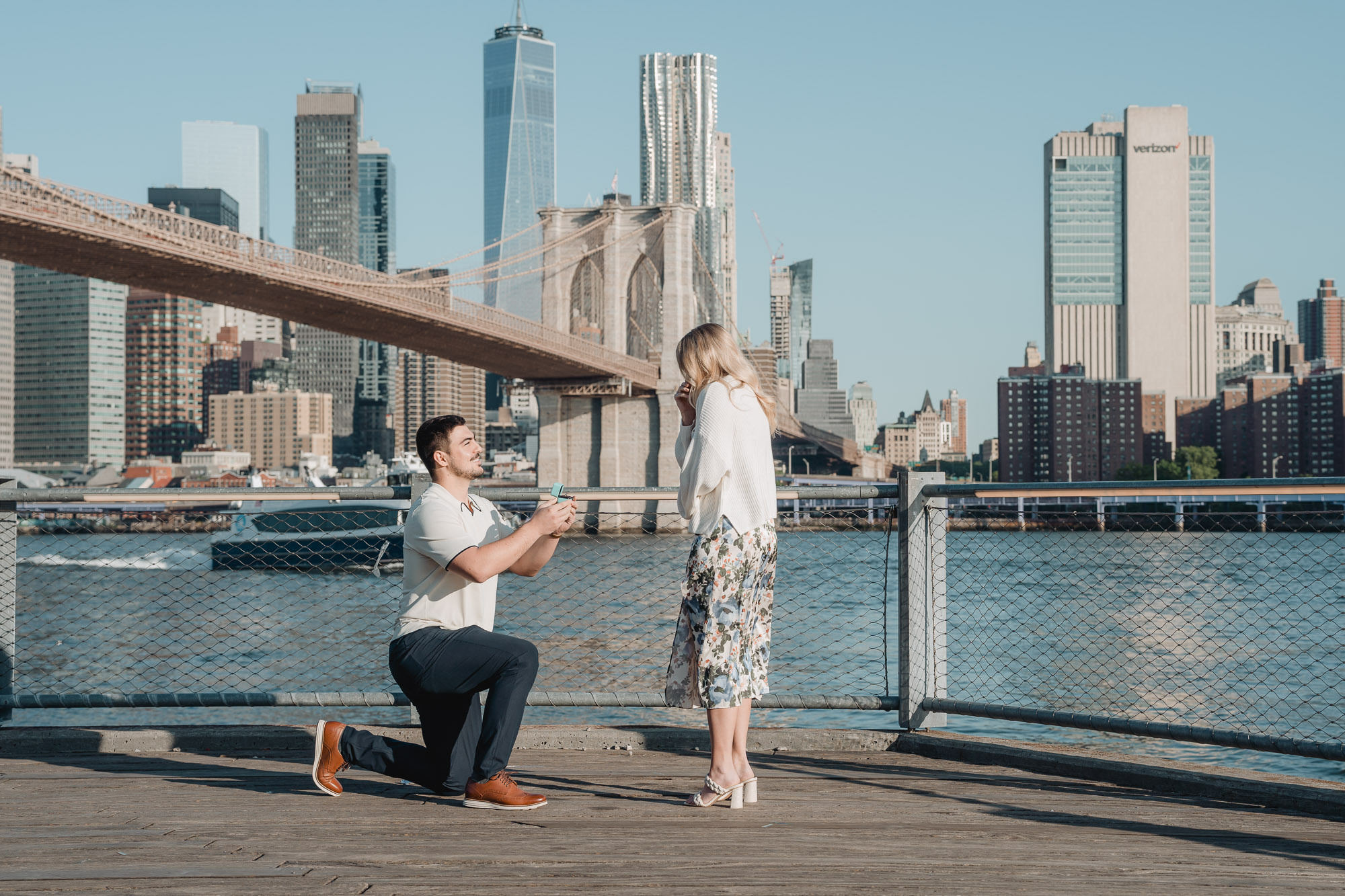 Secret proposal shoot in DUMBO and post-proposal around Grand Central. Photographer in New York Faery By Mary