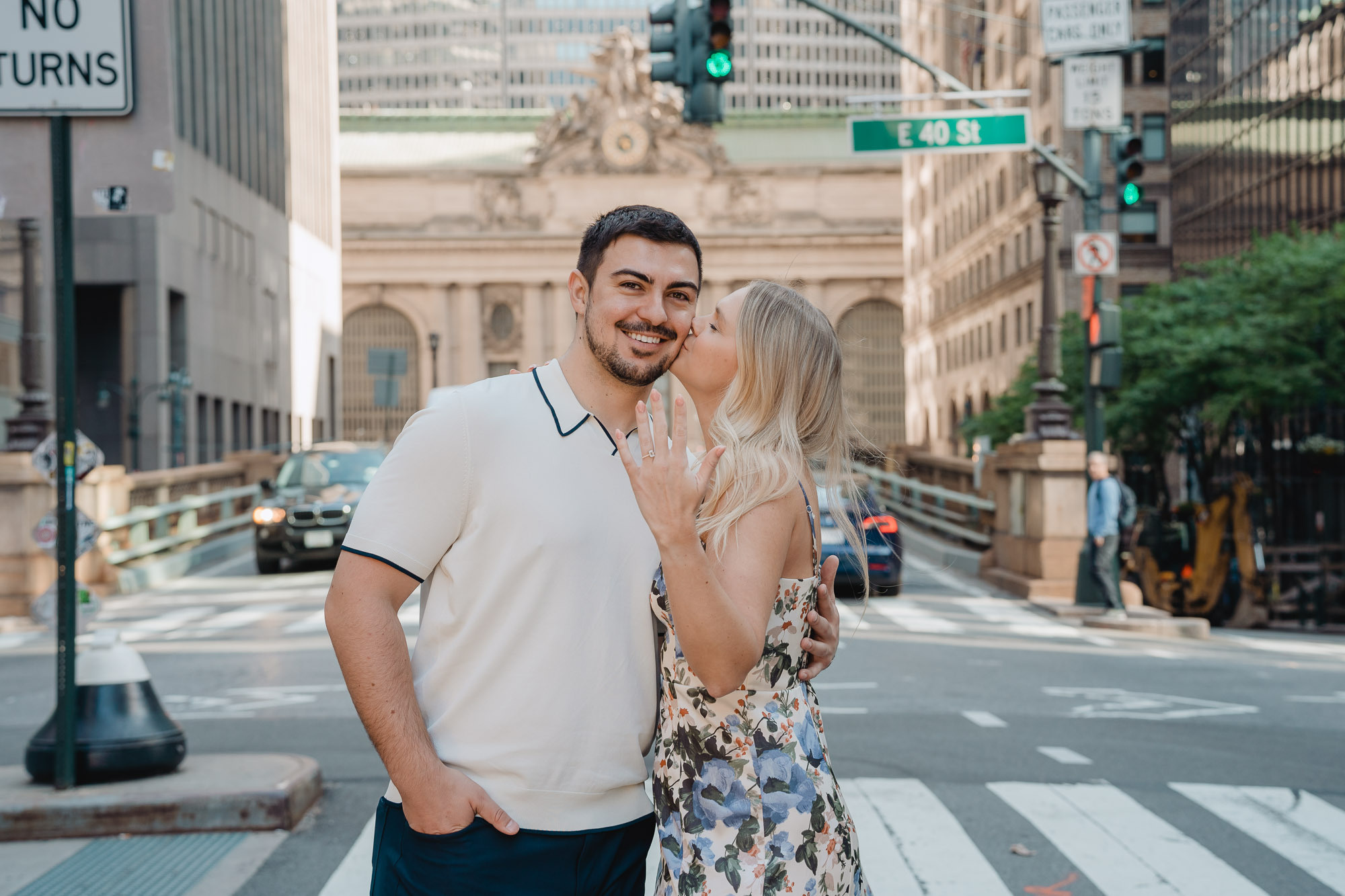 Secret proposal shoot in DUMBO and post-proposal around Grand Central. Photographer in New York Faery By Mary