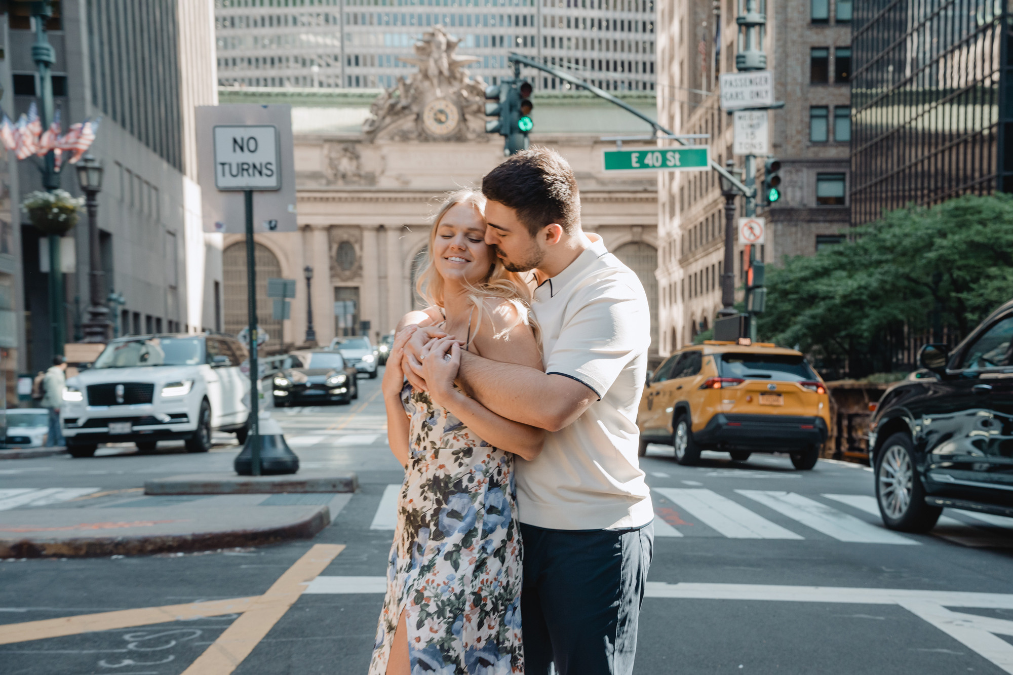 Secret proposal shoot in DUMBO and post-proposal around Grand Central. Photographer in New York Faery By Mary