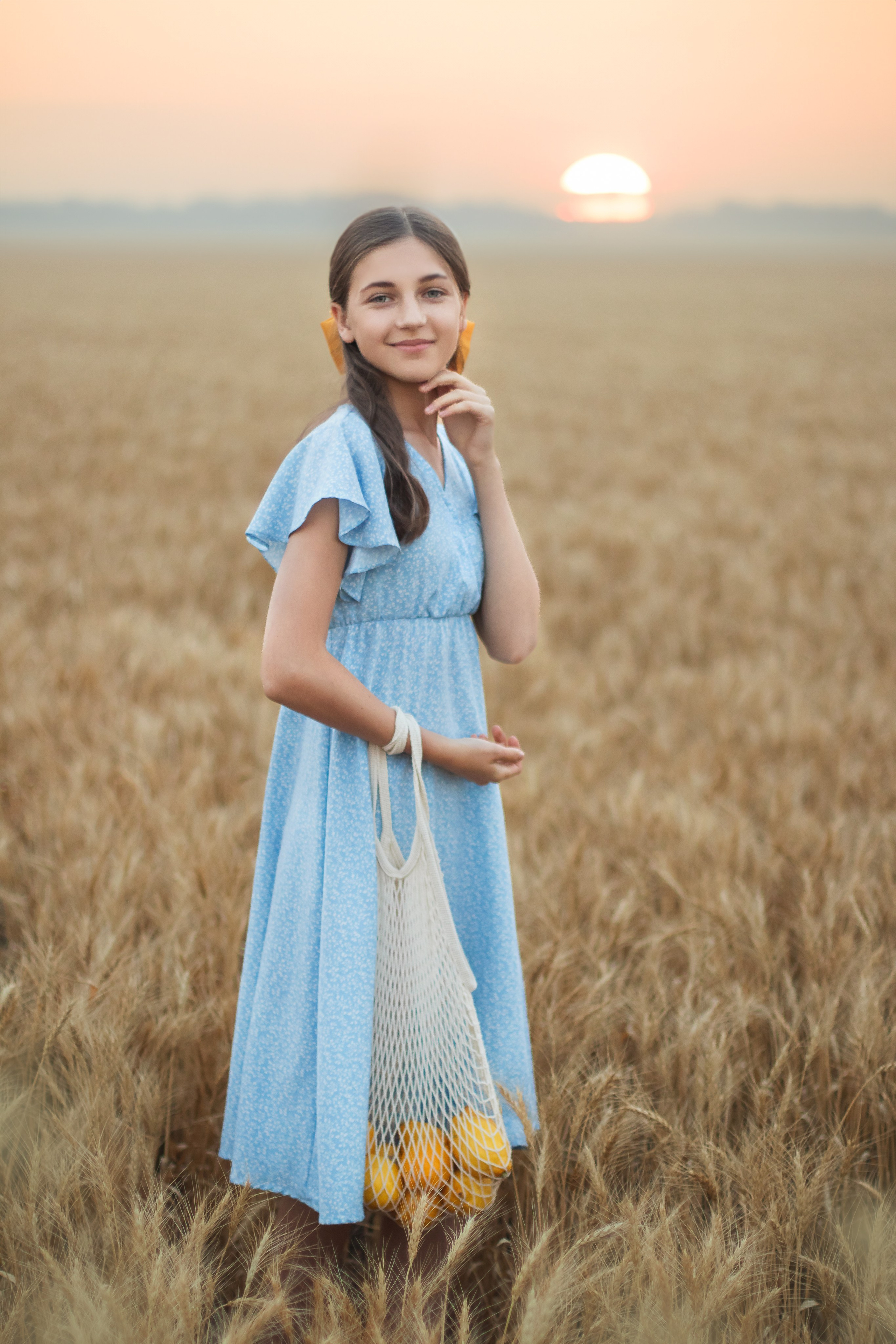 In the Wheat. Photographer Yana Galetskaya in Grand Prairie
