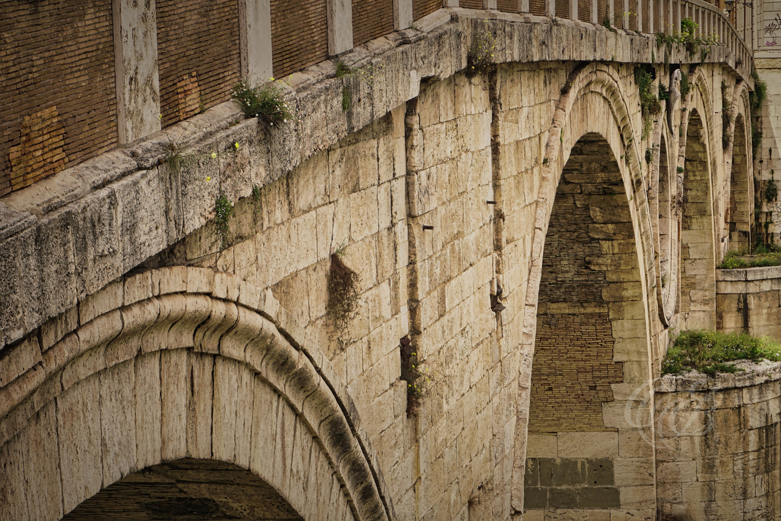 Photography of Italy — Ponte Cestio Stone Bridge over the Tiber River in Rome — Eduardo Bartoli Fine Art & Travel Photography