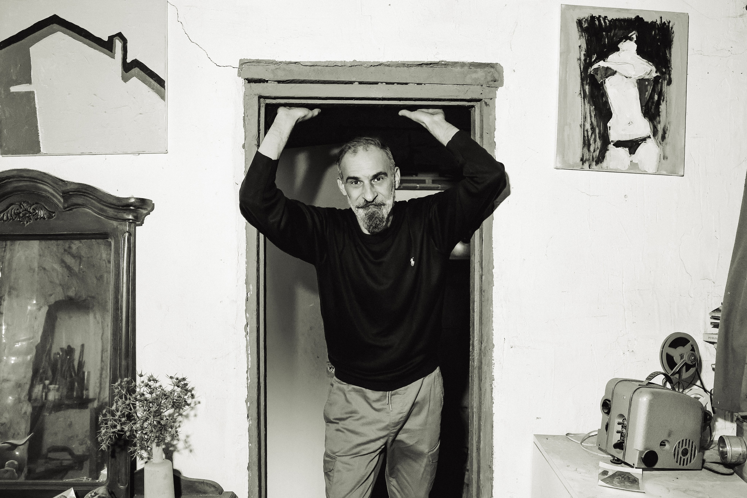 Reportage (artist's studio, sed velikodny — rush). Asmikiam