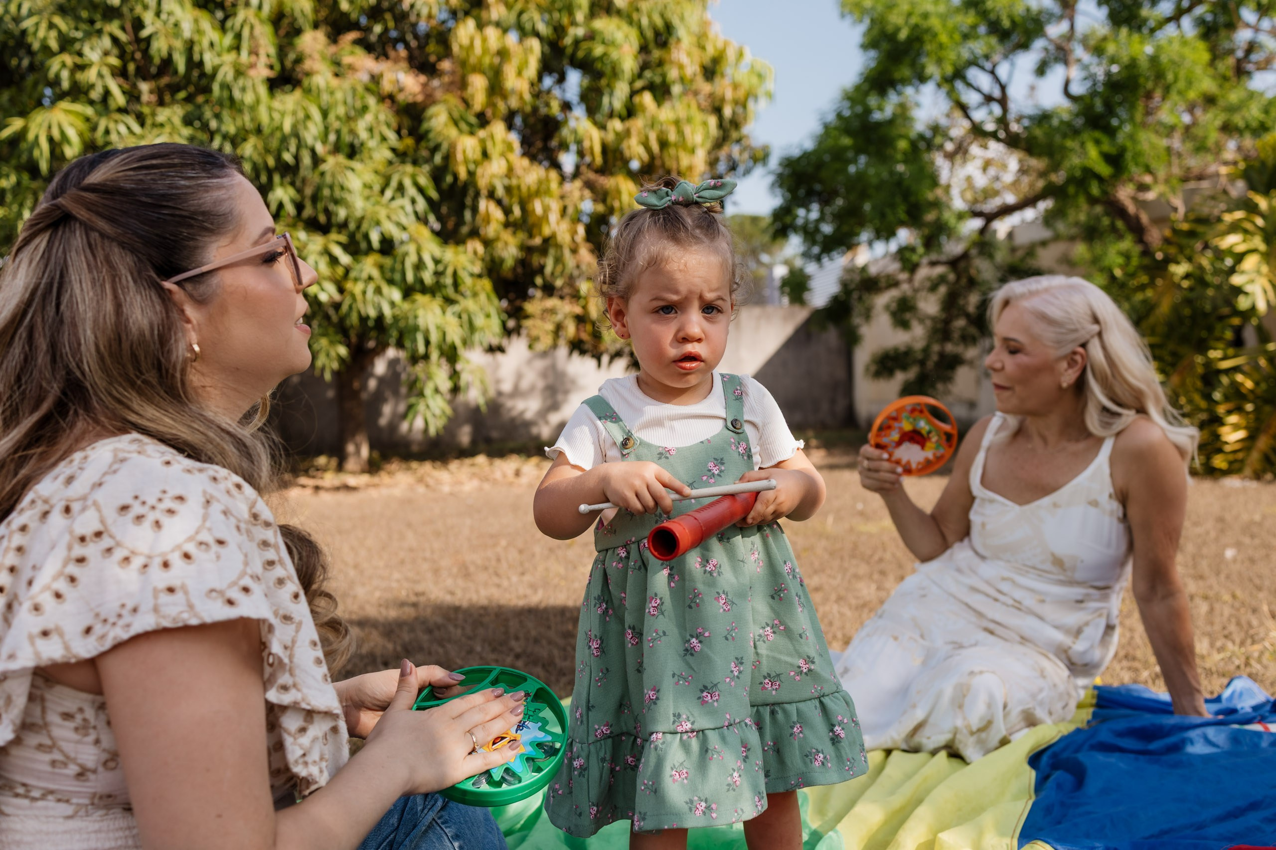 três gerações em festa de aniversário infantil