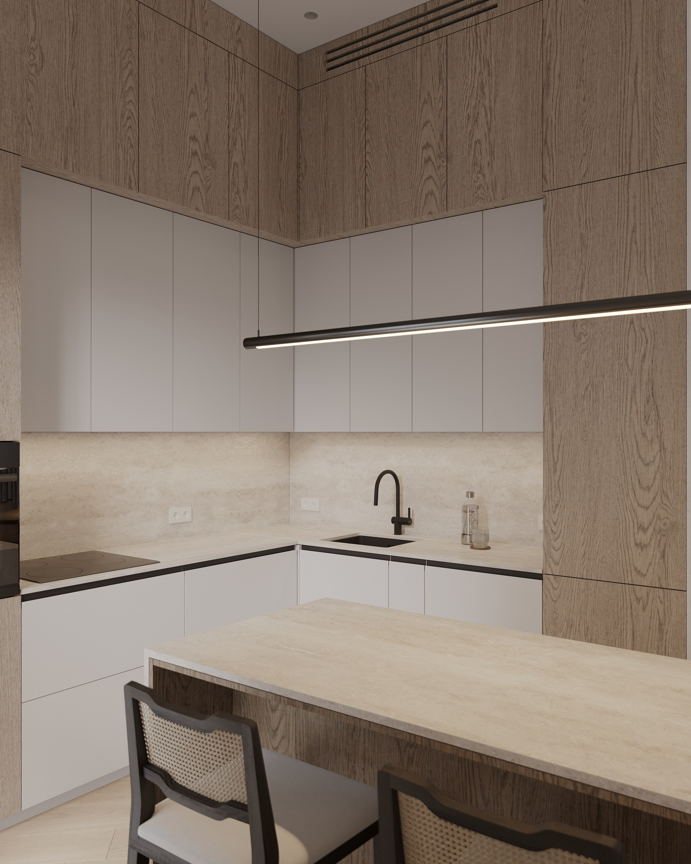 Wooden minimalizm. Simple Archs — high quality visualizations for your interior projects