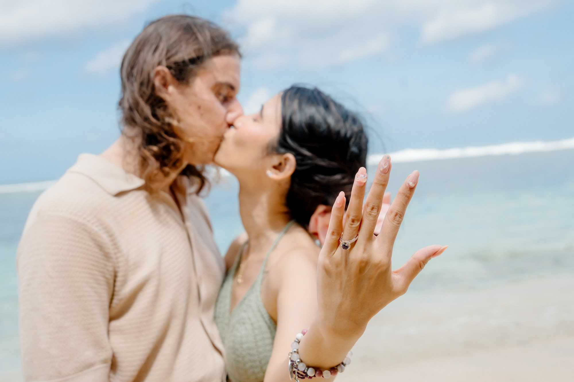 Marriage Proposal in Beach. Female Photographer in Bali