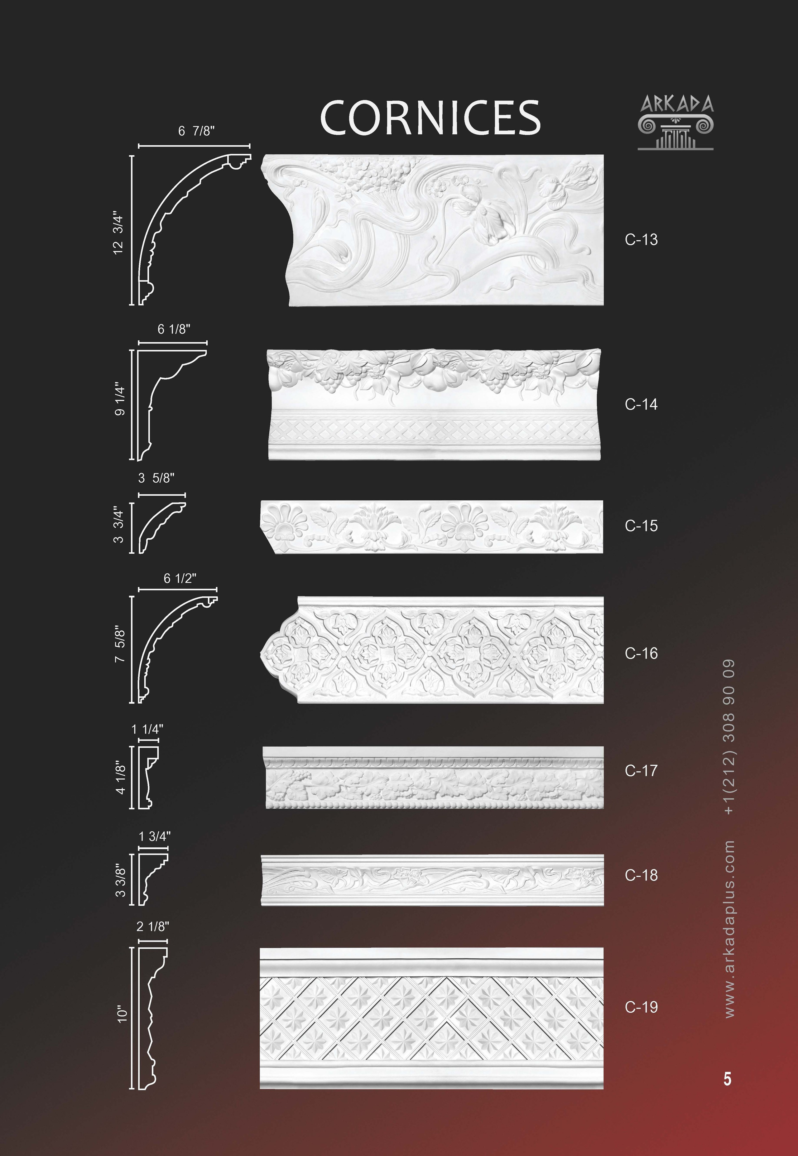 Catalog pages. Plaster molding
