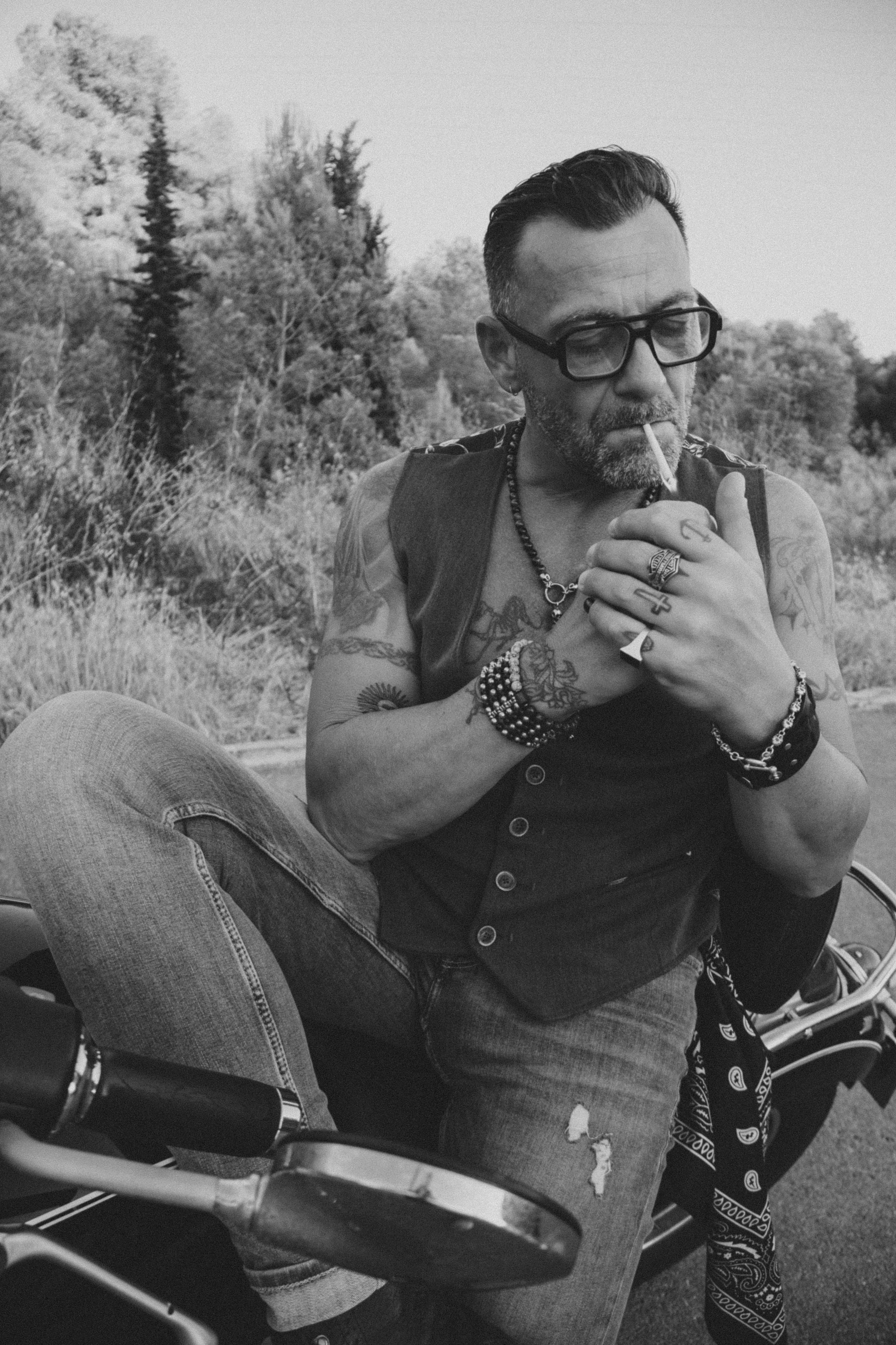 Фотосессия пары на мотоцикле. Профессиональная фотосъемка в Калафелле — Елена Медведева