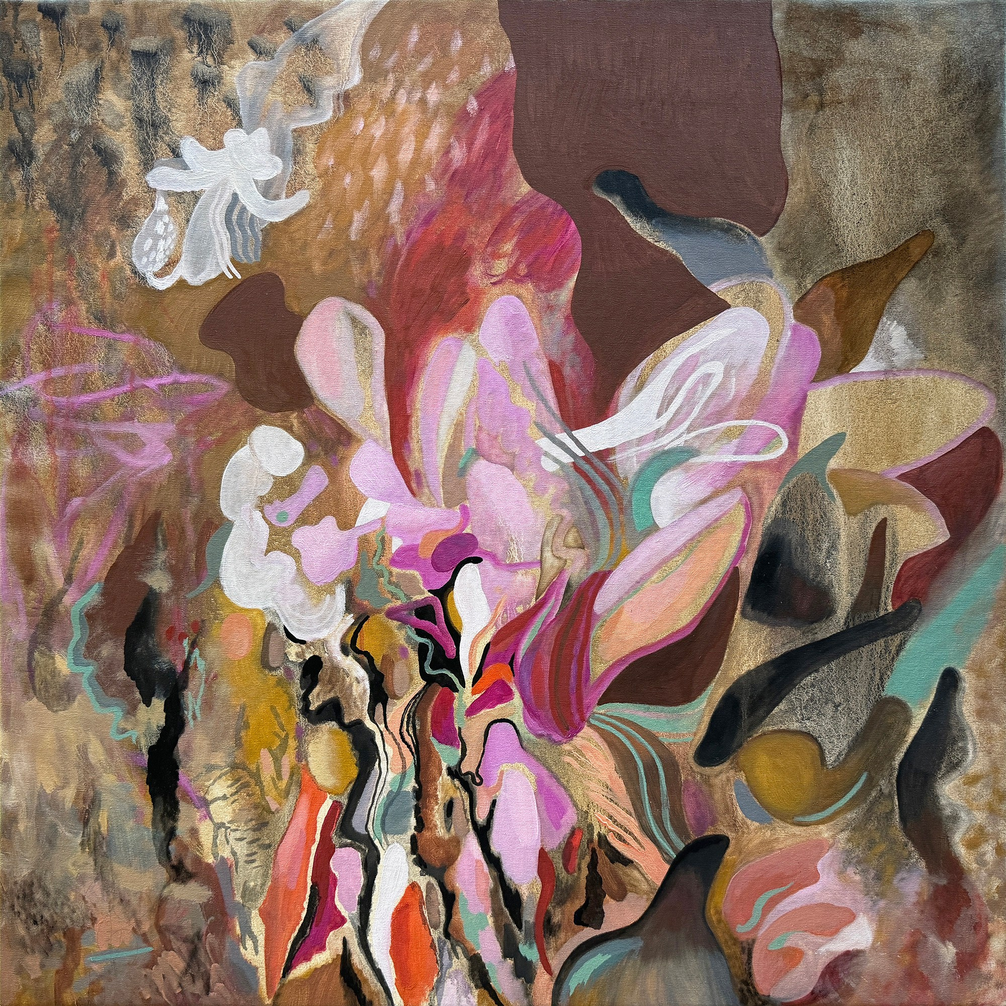 2107 (Abstract), oil on canvas, 36 x 36 in, 2024