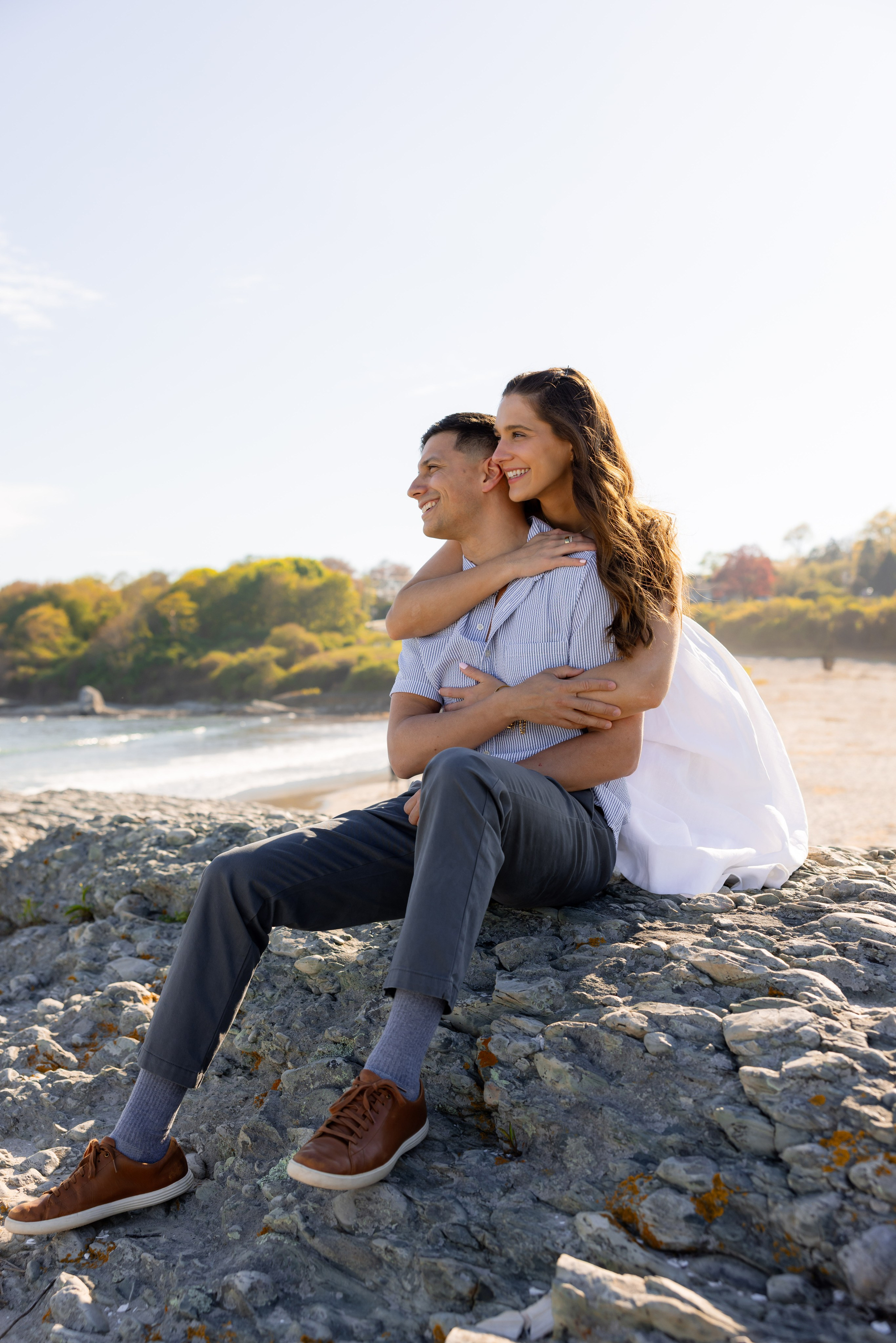 Bella & Nick — Sunset Engagement. Rhode Island Wedding Photographer Tati Simpson