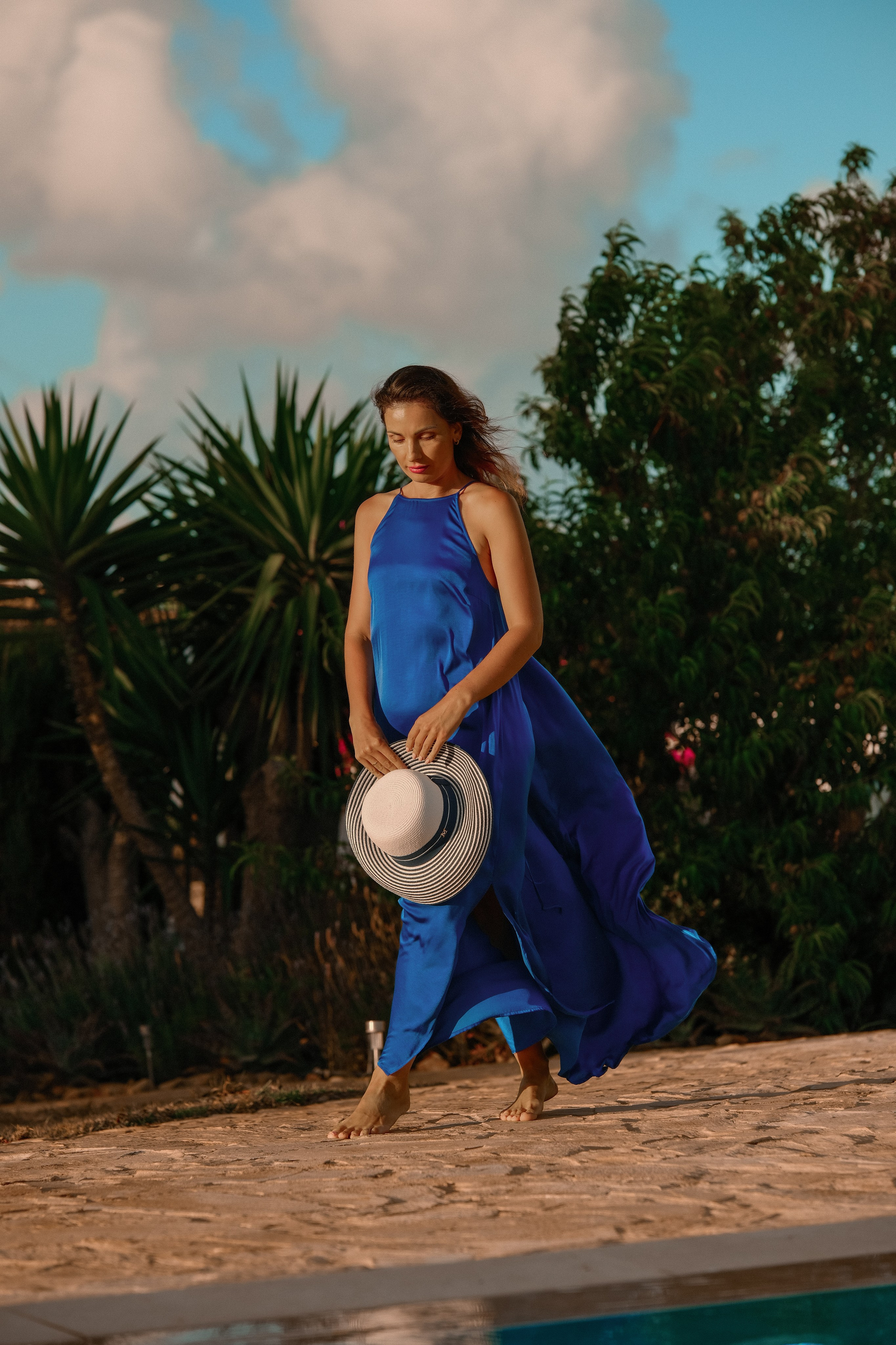 Marianna and the warm sunset