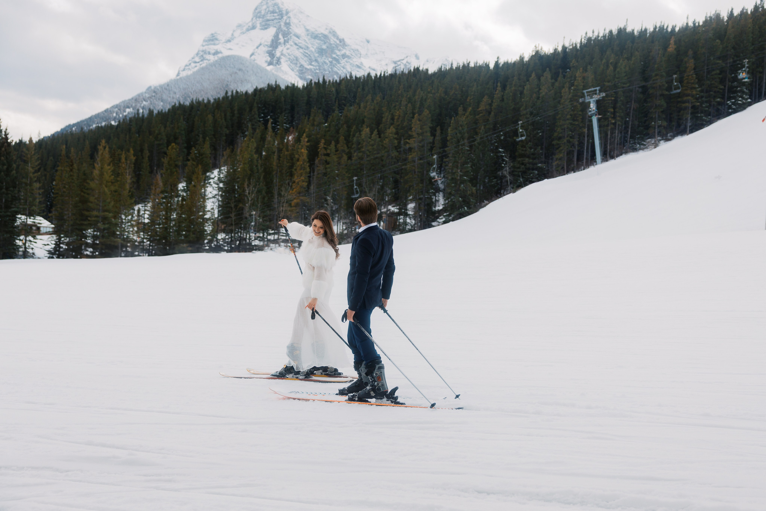 Ski engagement session. Home