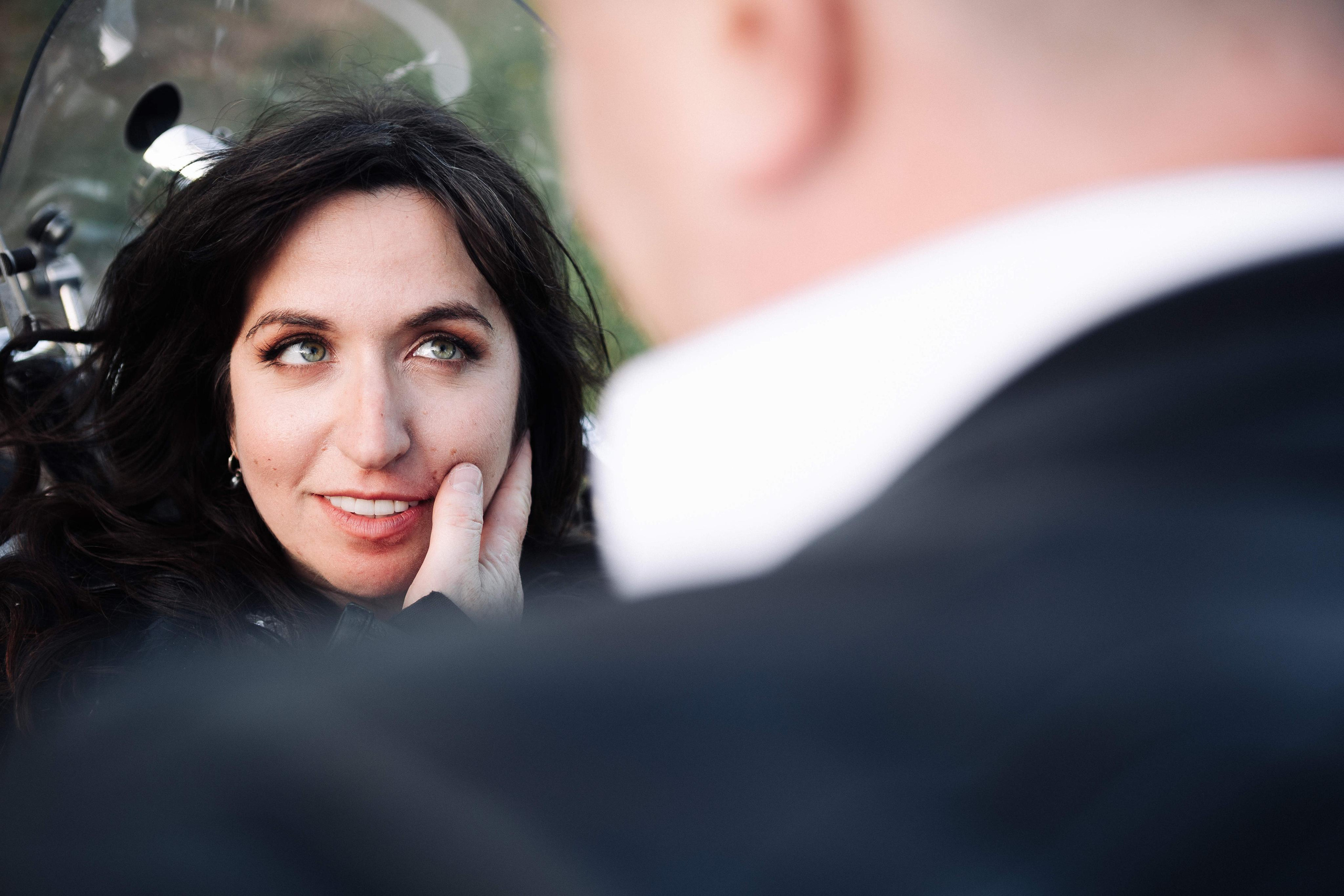 WEDDING PHOTOSHOOT WITH A MOTORCYCLE. PHOTOGRAPHER IN ISRAEL