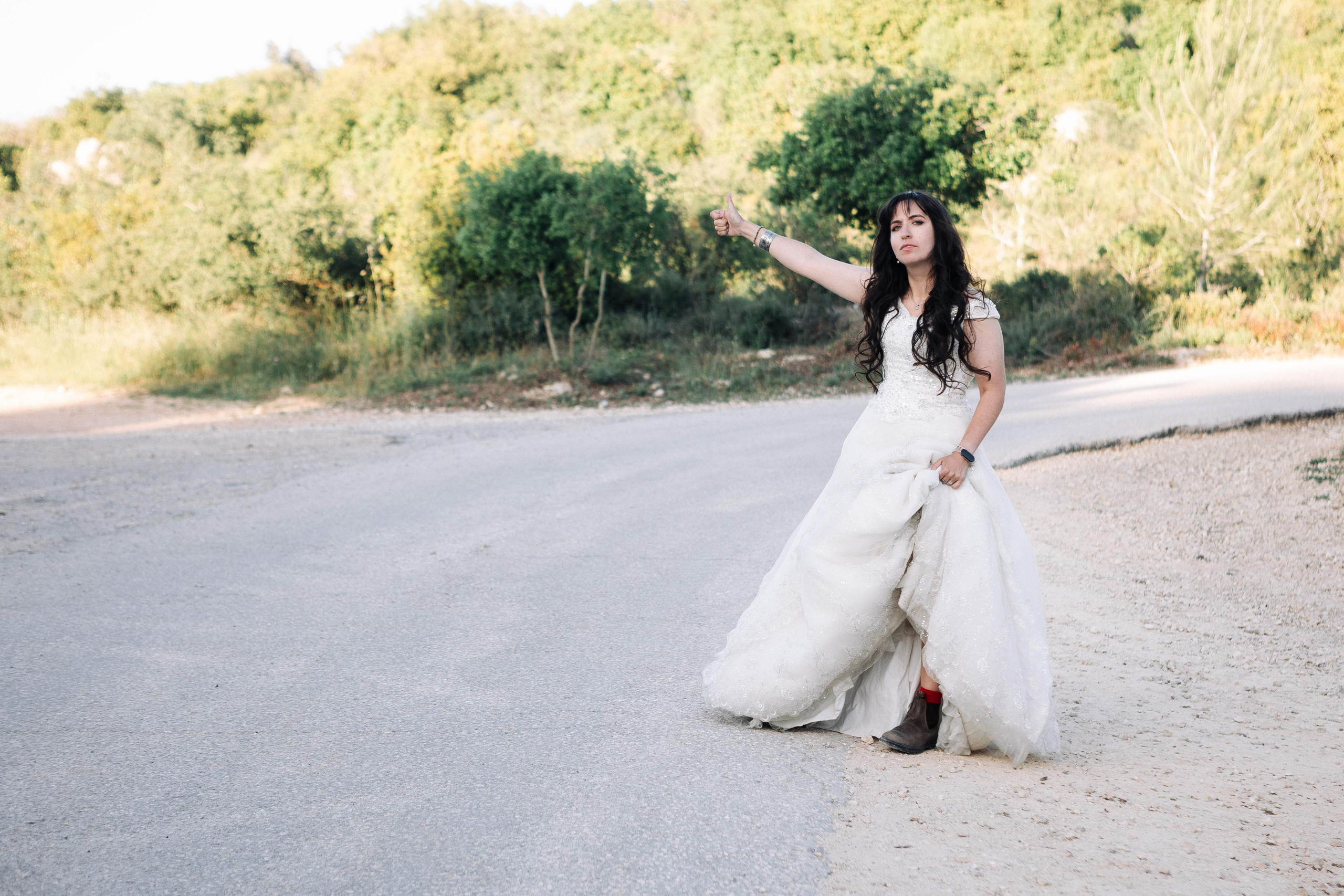 WEDDING PHOTOSHOOT WITH A MOTORCYCLE. PHOTOGRAPHER IN ISRAEL
