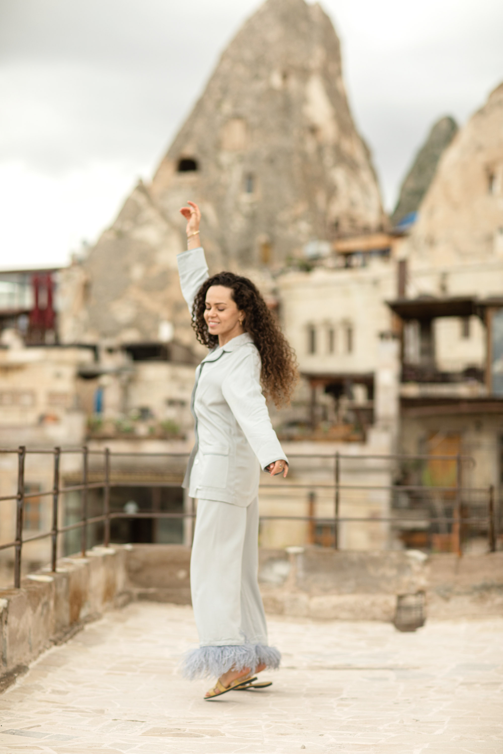 Solo Photoshoot in Kayseri with Wild Horse Herds. Julia Ganch I Fashion Wedding Photography I Cappadocia Turkey