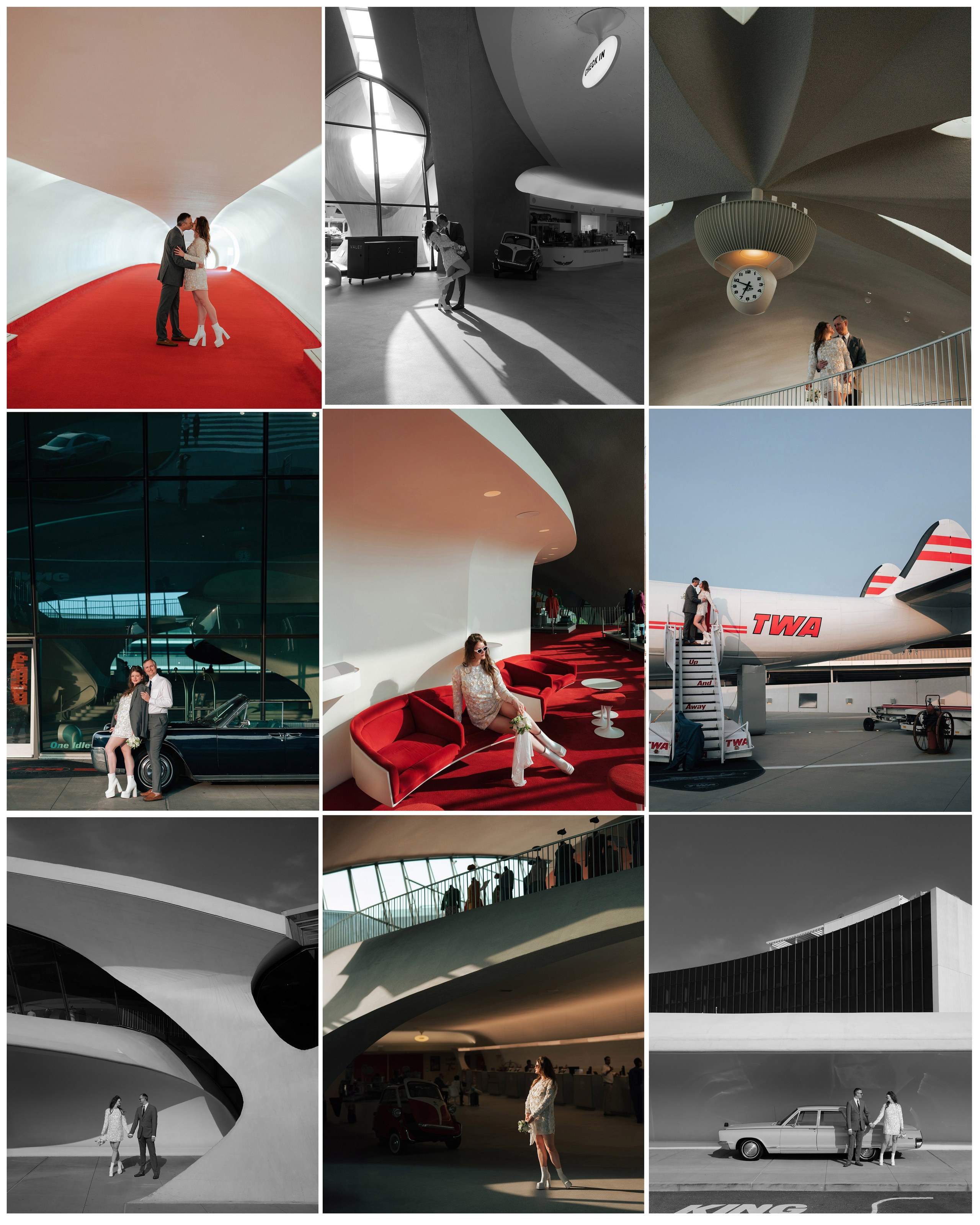 Shannon and Nik at TWA Hotel | NYC Couple Photography