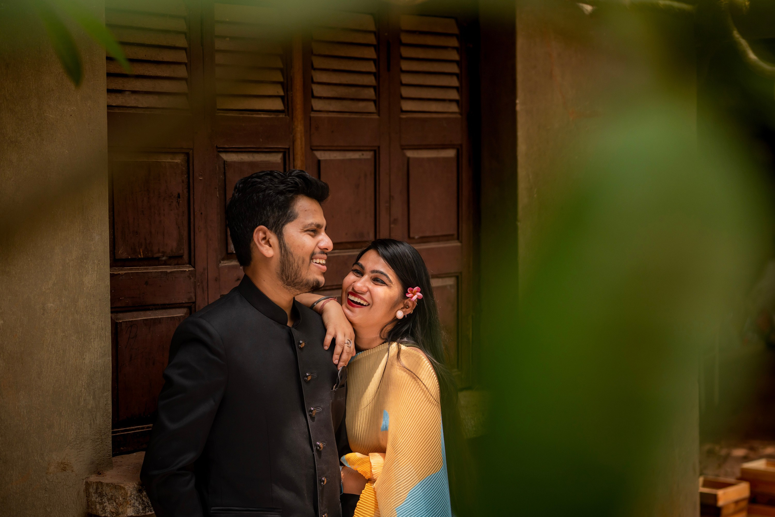 Prakriti & Ayush, Pre-Wedding Shoot at Shibravyi Courtyard, Bangalore | Truly Yours