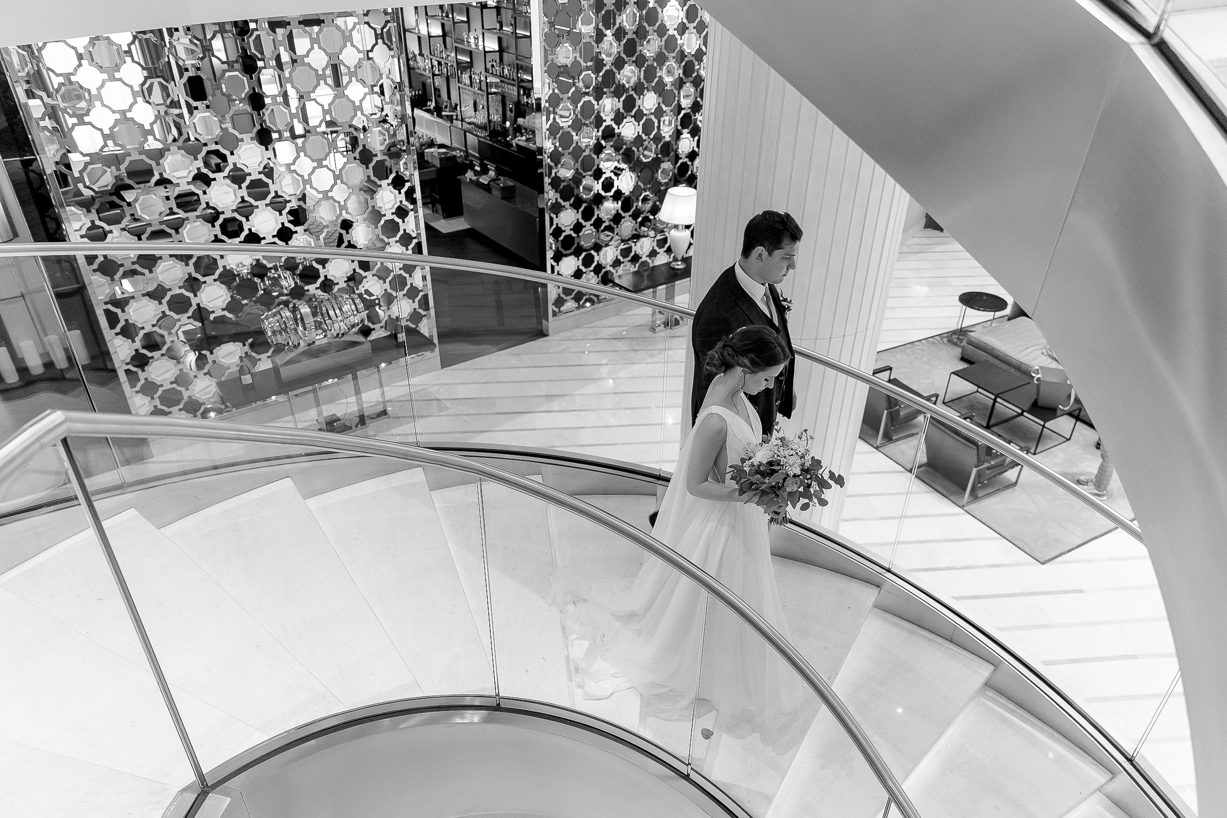 First look moment, by Tanya Bodgan, Bude, Cornwall wedding photography.