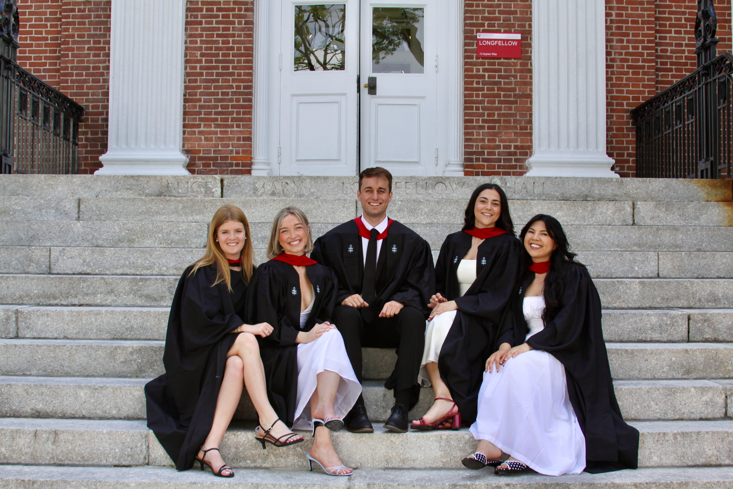 Masters graduation with Talia (group shoot). Kelly Sang, graduation and portrait photographer in Boston