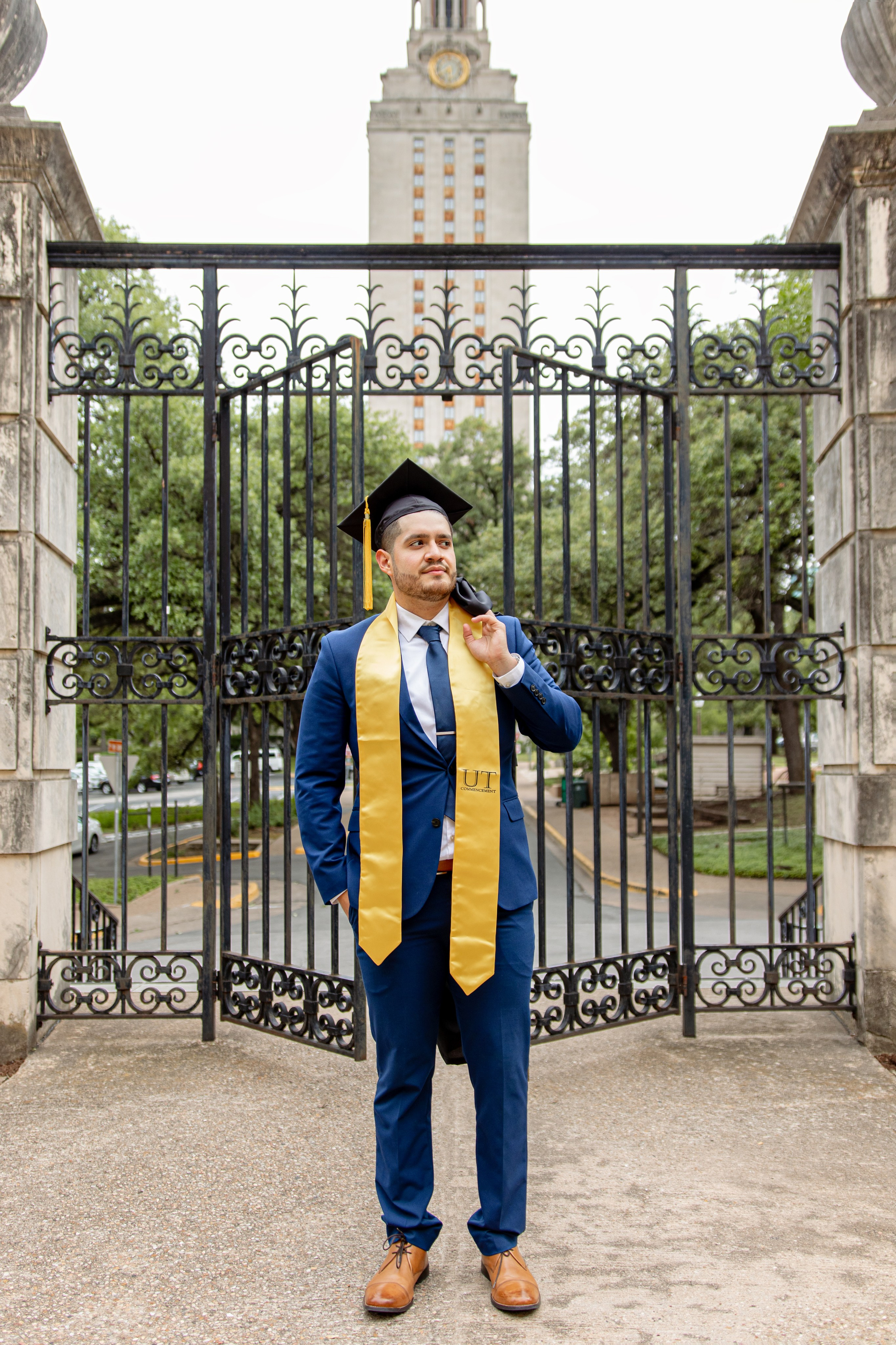 Pedro’s senior photoshoot at the University of Texas Austin