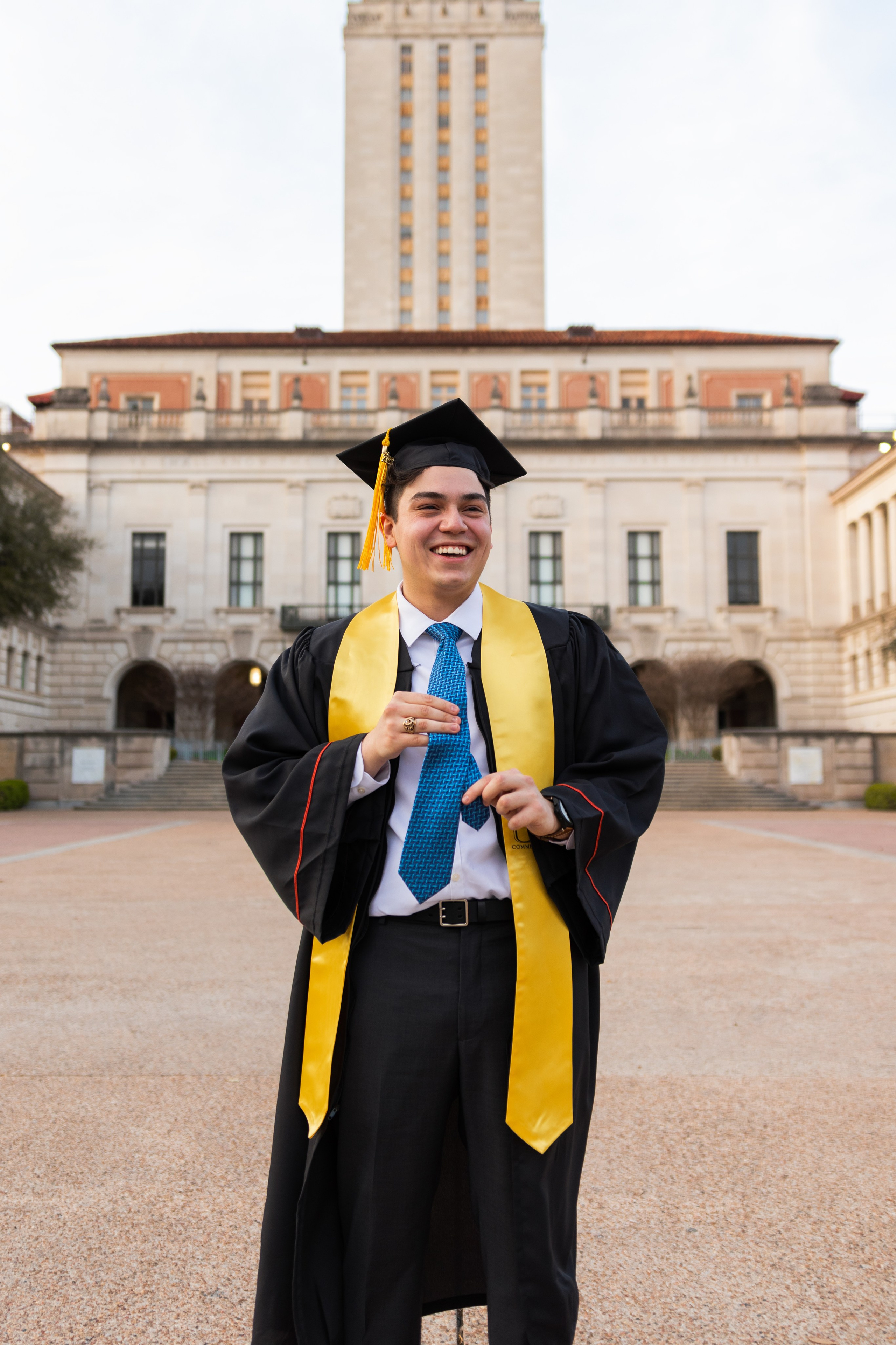 Christopher’s graduation photoshoot at the University of Texas Austin