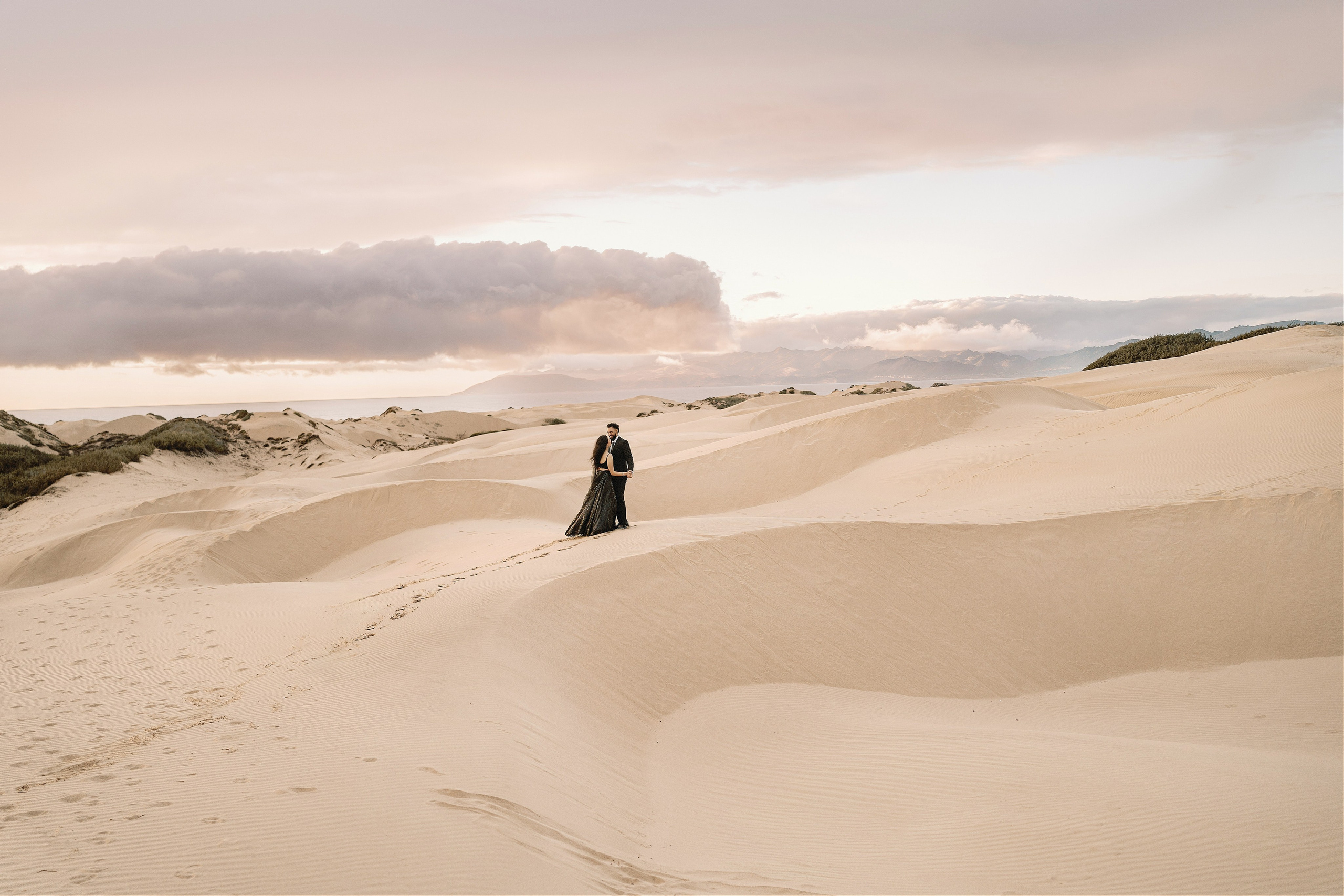 Elopement at Pismo Beach Sand Dunes, California. Wedding Photography & Videography Team in California, Los Angeles, San Francisco, San Diego and Travel