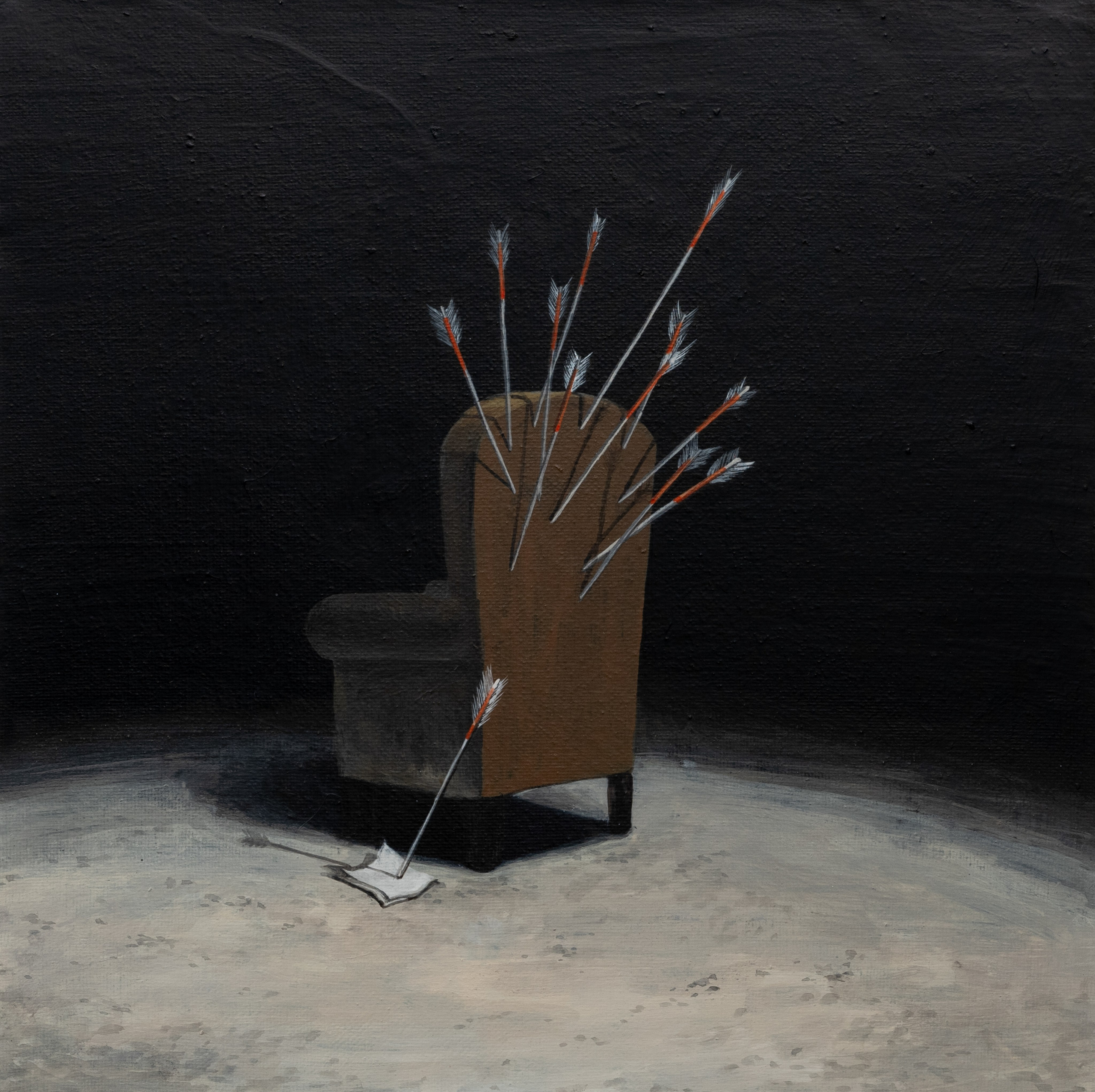 Scène.2023.30x30cm.Peinture à l’huile sur toile